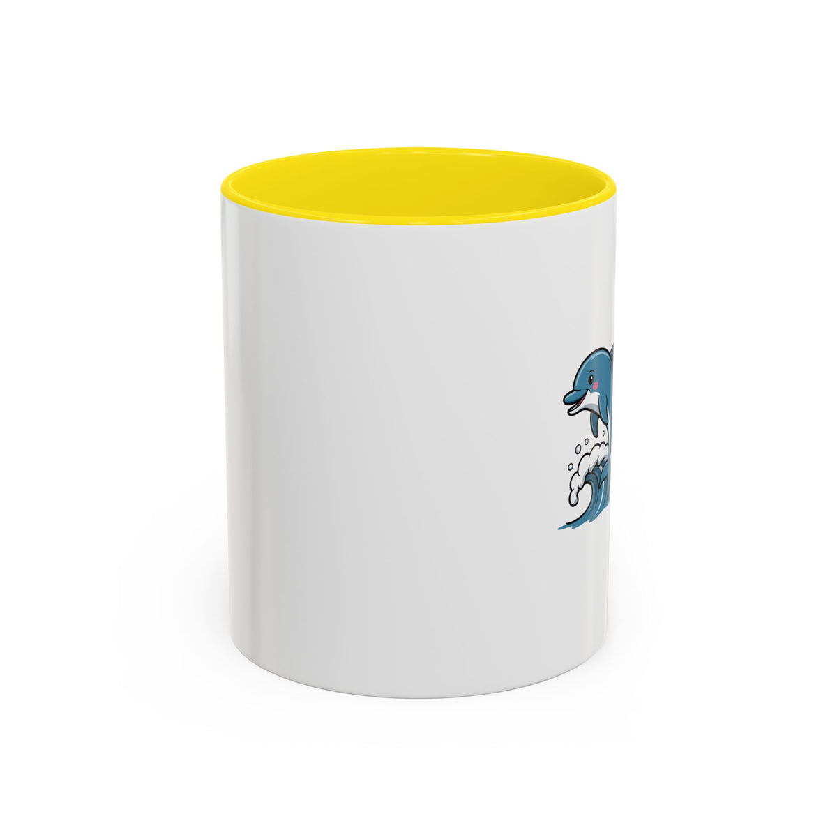 Cute Dolphin Mug, Jumping Dolphin Wave Coffee Mug, Ocean Lover Gift, Cartoon Dolphin Ceramic Cup, Beach Animal Lover Present
