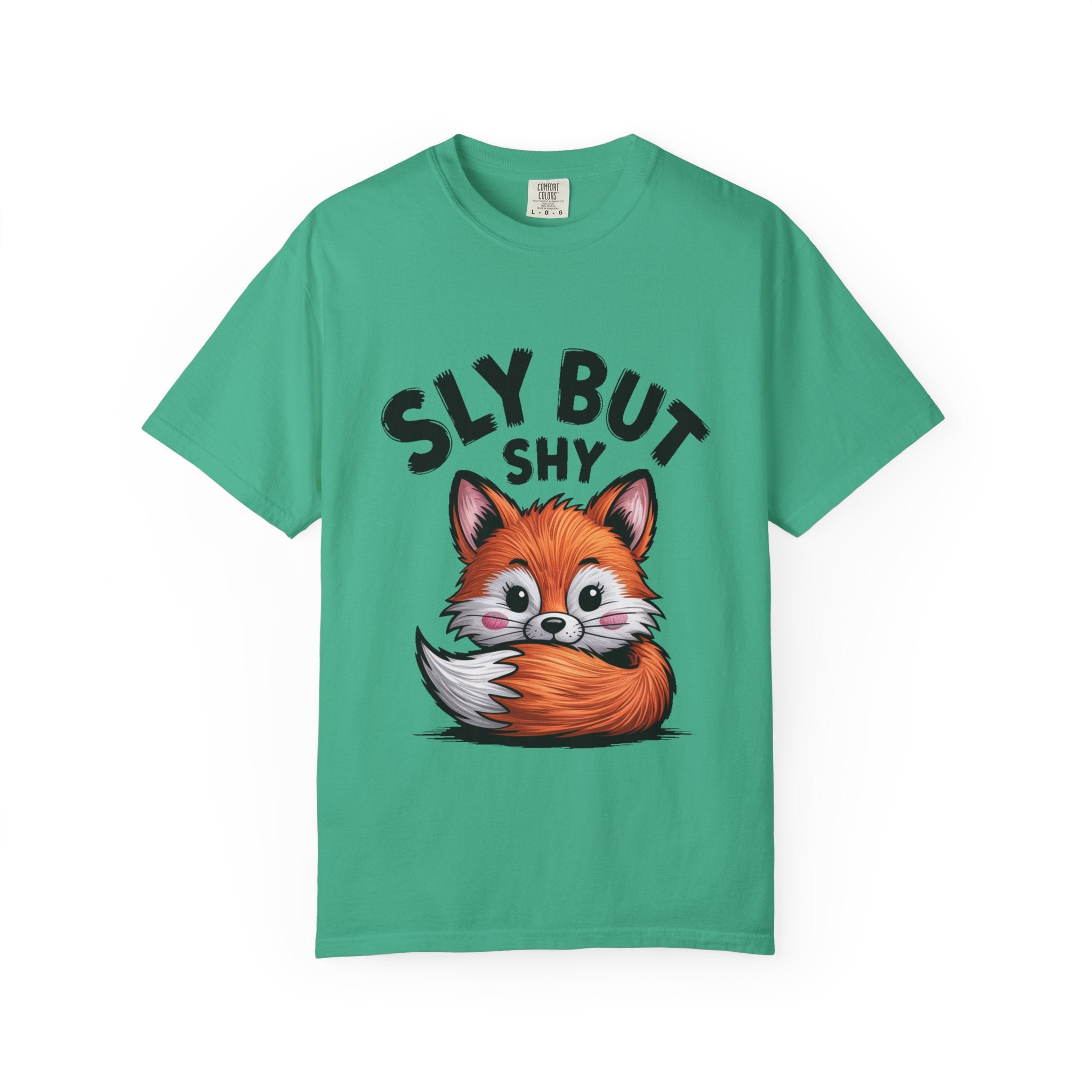 Sly But Shy Fox Shirt, Cute Cartoon Fox T-Shirt, Funny Blushing Fox Tee, Shy Animal Lover Gift, Cottagecore Fox Graphic Shirt