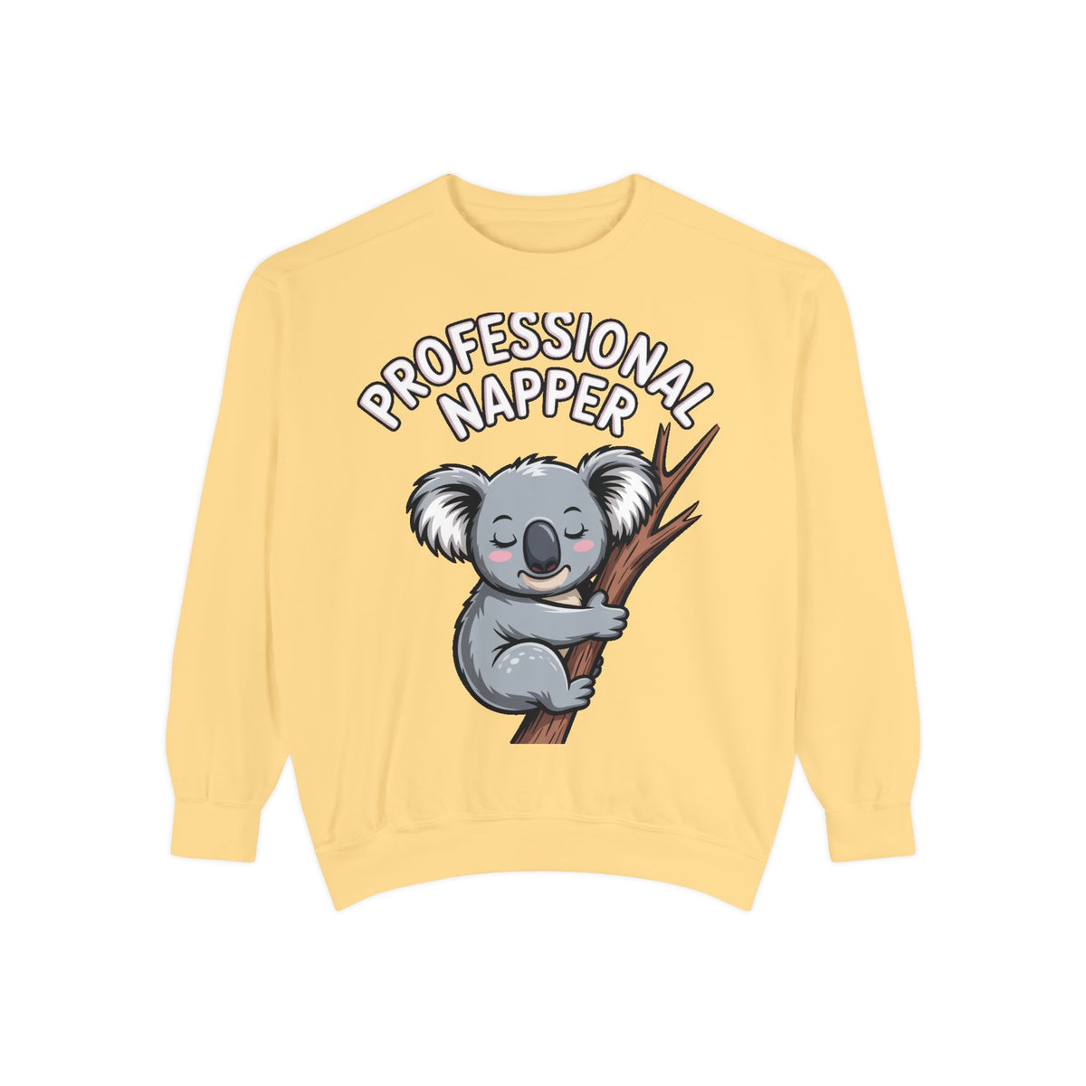 Professional Napper Koala Sweatshirt, Funny Koala Crewneck, Cute Nap Lover Gift, Cozy Animal Sweatshirt for Sleepy Souls