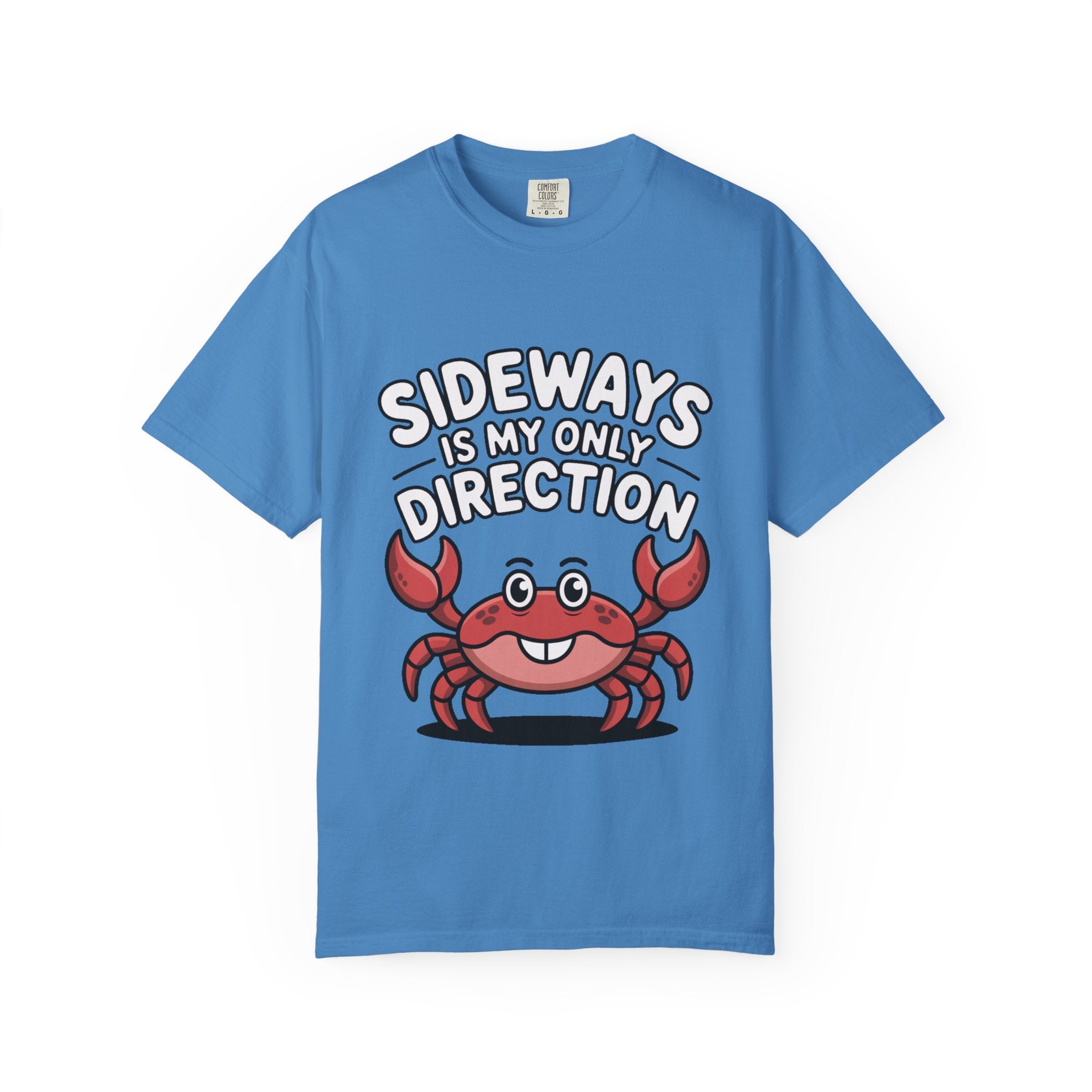 Funny Crab Shirt, Sideways Is My Only Direction T-Shirt, Cute Beach Crab Tee, Funny Ocean Animal Gift