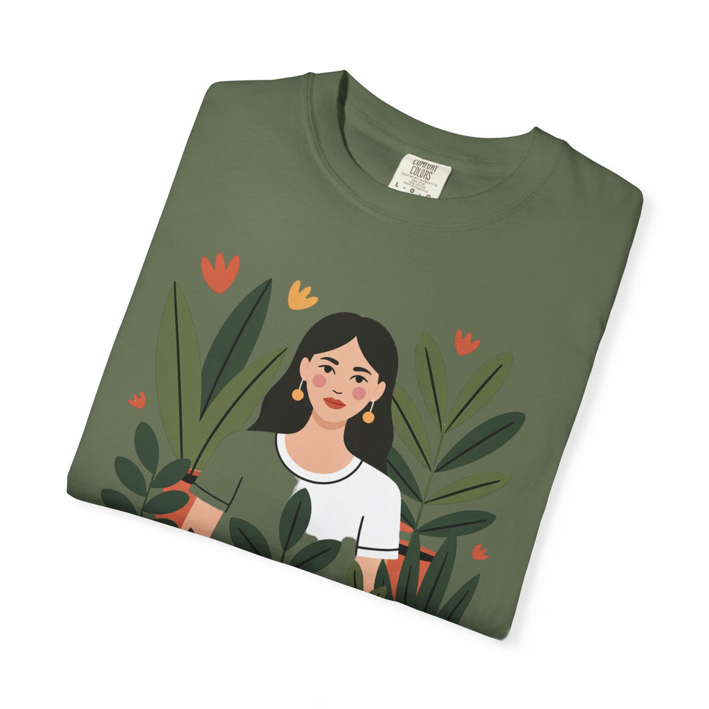 Crazy Plant Lady Shirt, Cute Plant Lover T-Shirt, Botanical Illustration Tee, Funny Gardener Gift, Plant Mom Shirt for Women