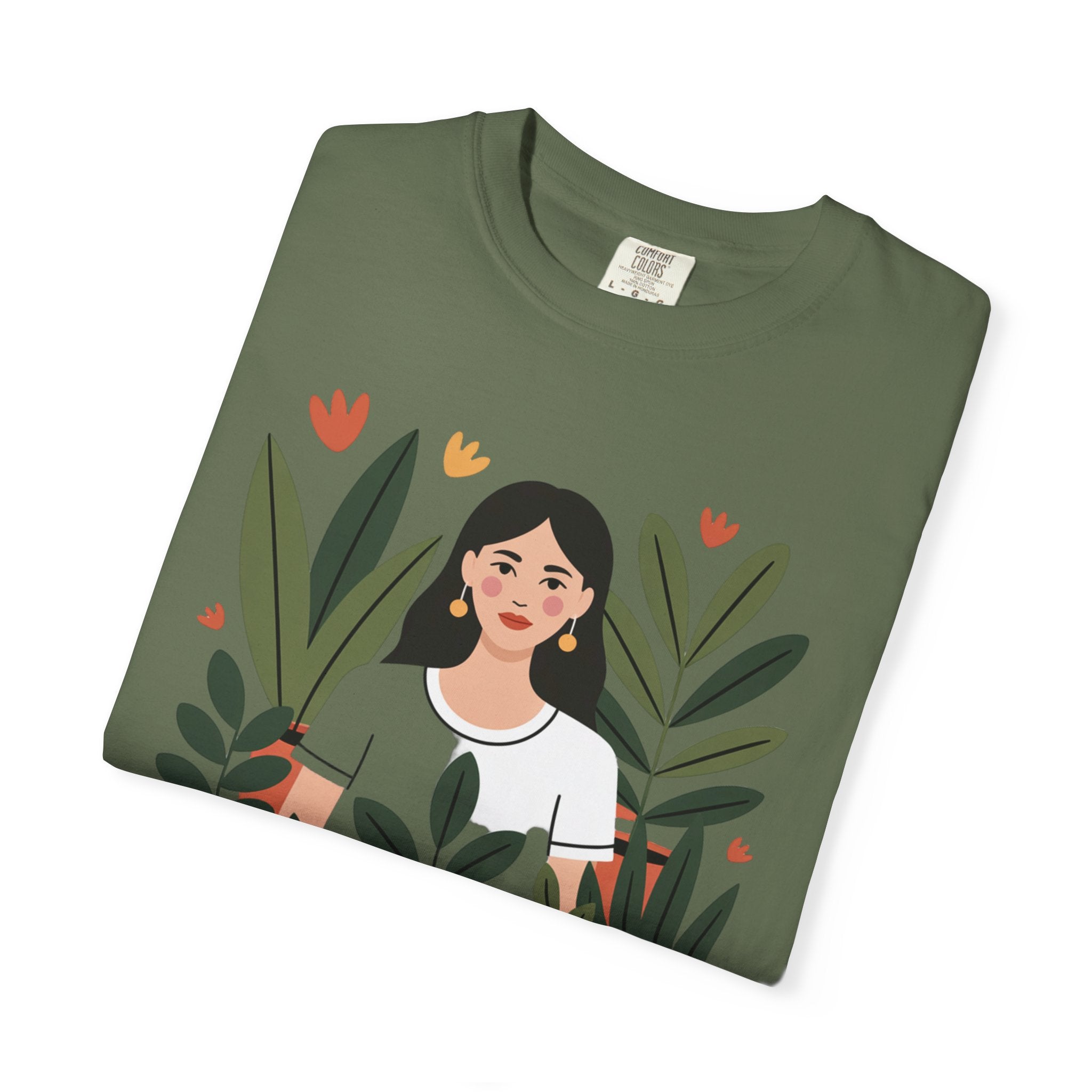 Crazy Plant Lady Shirt, Cute Plant Lover T-Shirt, Botanical Illustration Tee, Funny Gardener Gift, Plant Mom Shirt for Women