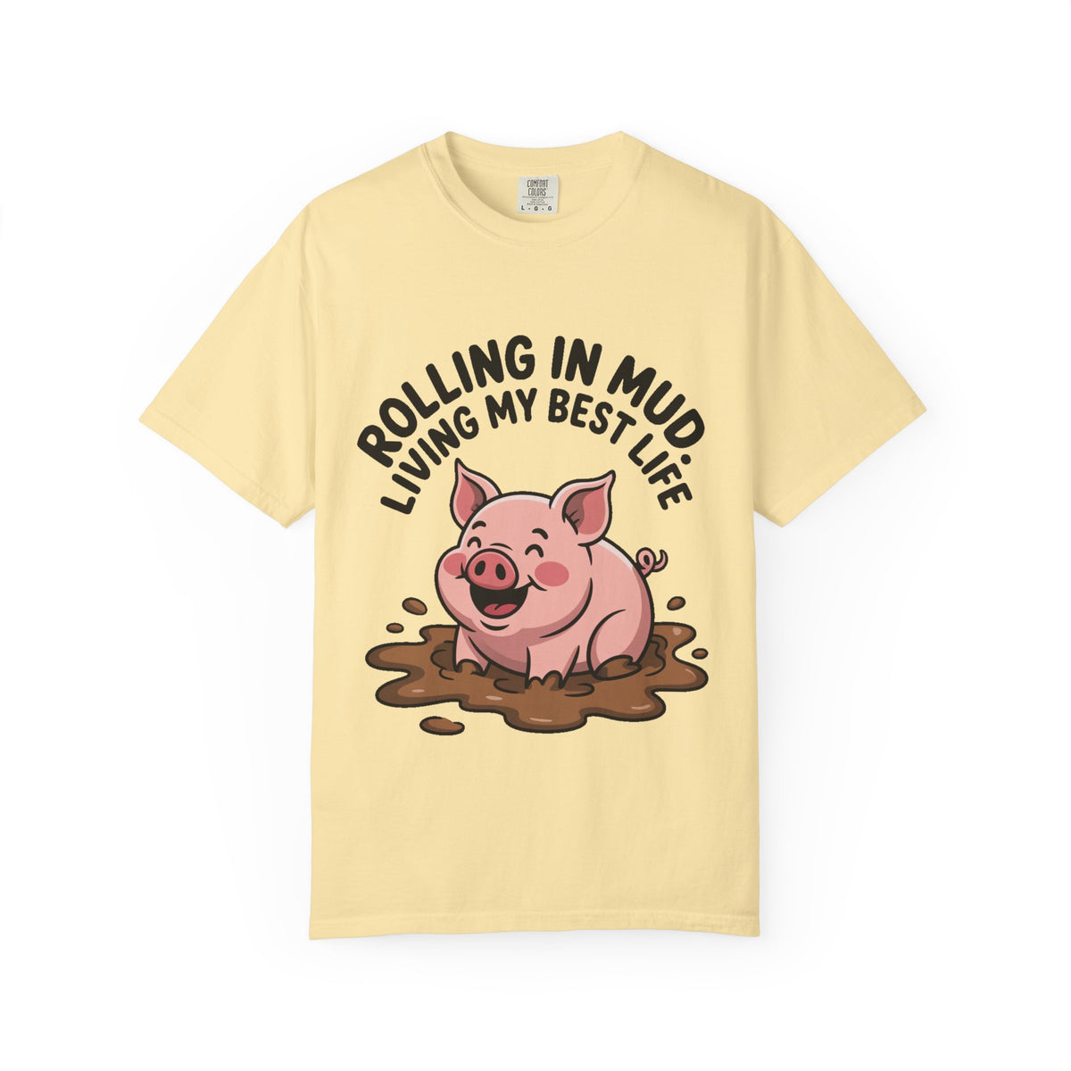 Living My Best Life Pig Shirt, Funny Pig Lover T-Shirt, Rolling In Mud Farm Animal Tee, Cute Pig Graphic Gift