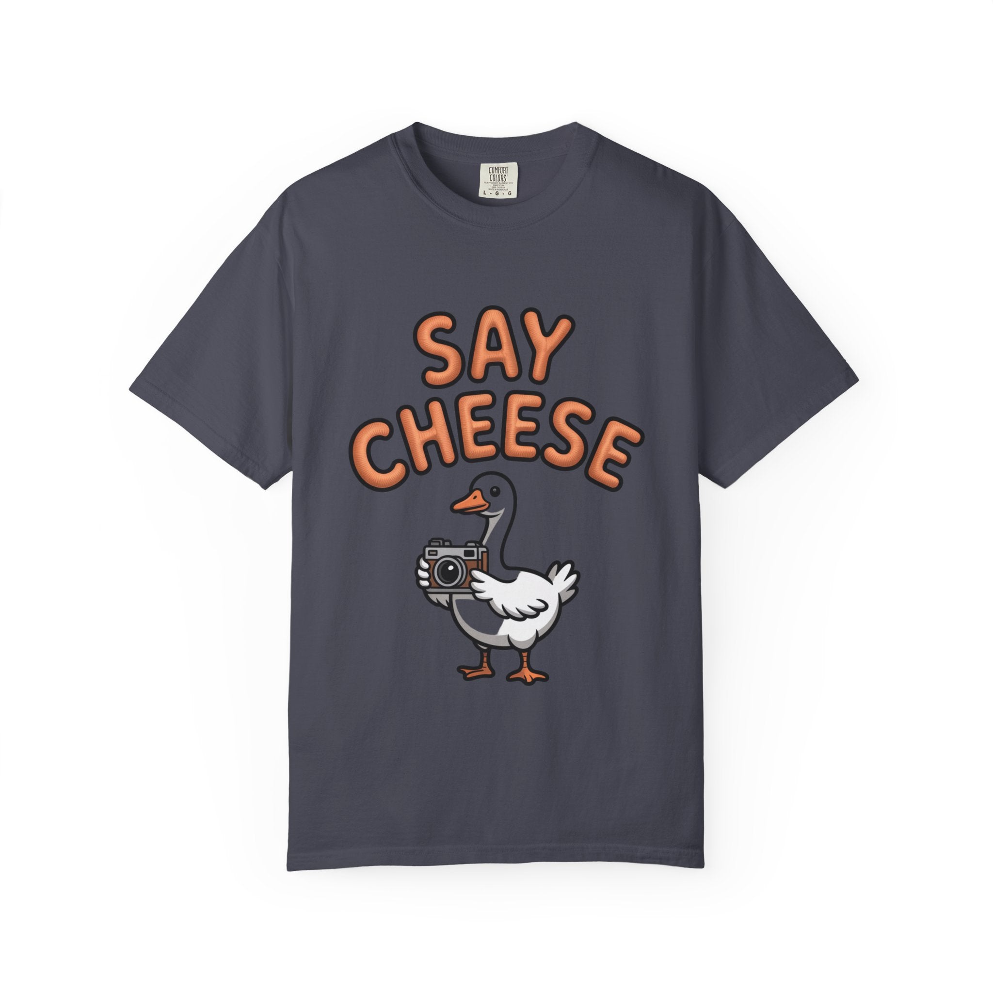 Say Cheese Goose Shirt, Funny Camera Goose T-Shirt, Cute Cartoon Goose Lover Gift, Photography Shirt for Photographer