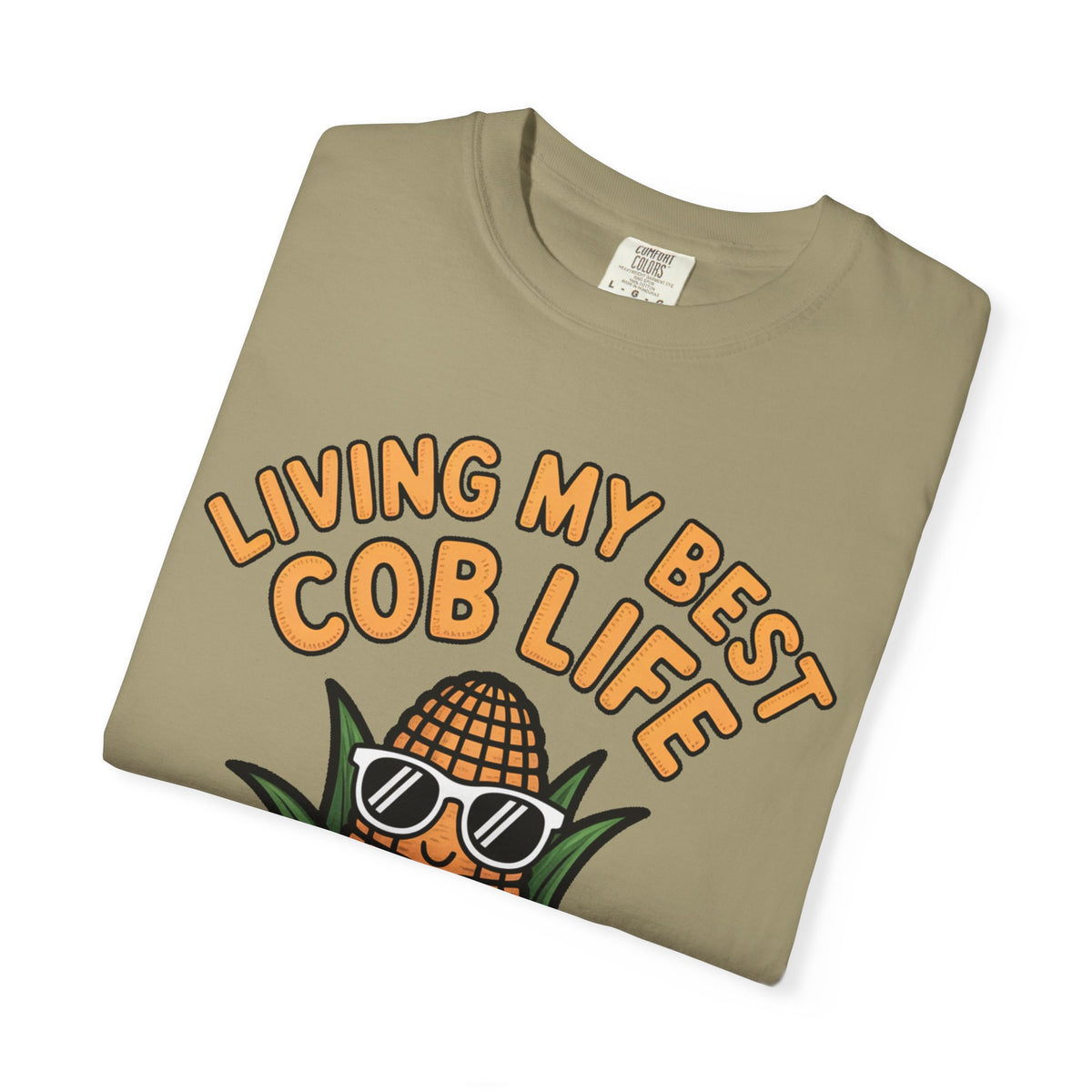 Funny Corn Shirt, Living My Best Cob Life T-Shirt, Cute Corn Sunglasses Tee, Vegetable Lover Gift, Funny Food Shirt