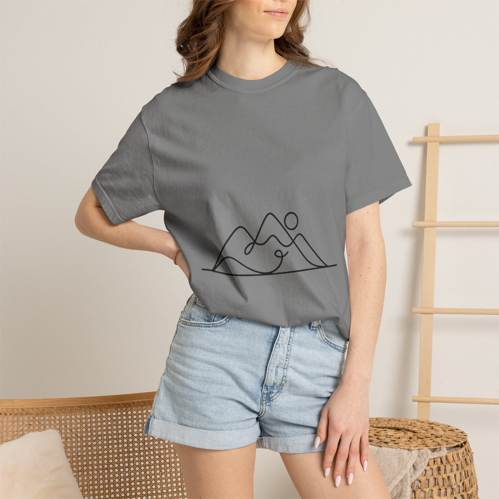 Line Art Mountain Range T-Shirt