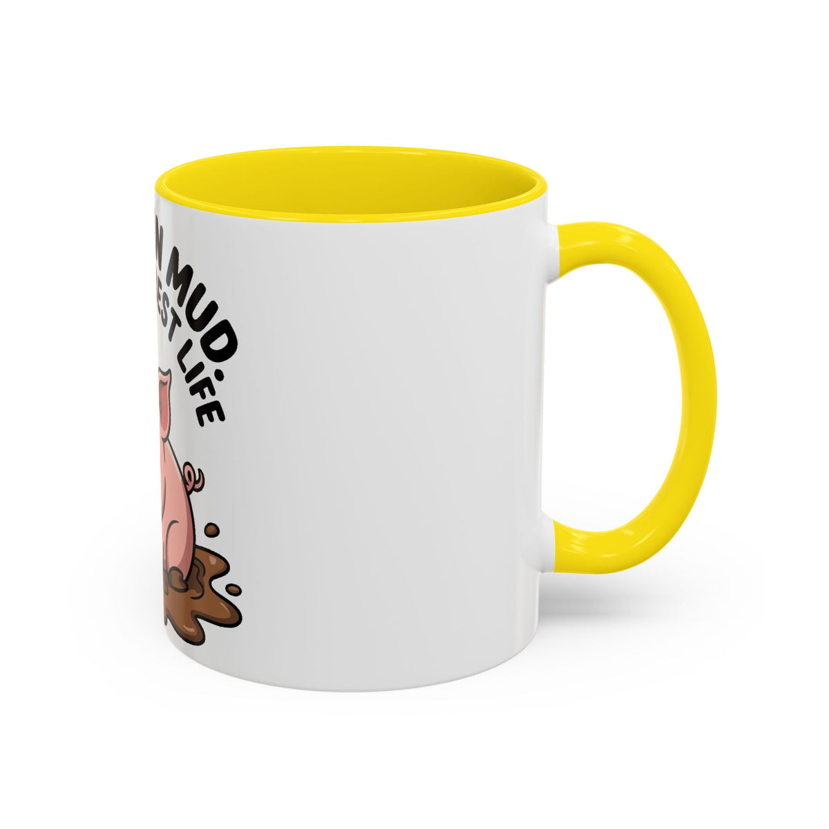 Living My Best Life Pig Mug, Funny Pig Coffee Mug, Rolling In Mud Cute Pig Gift, Farm Animal Lover Mug, Cute Pig Lover Present