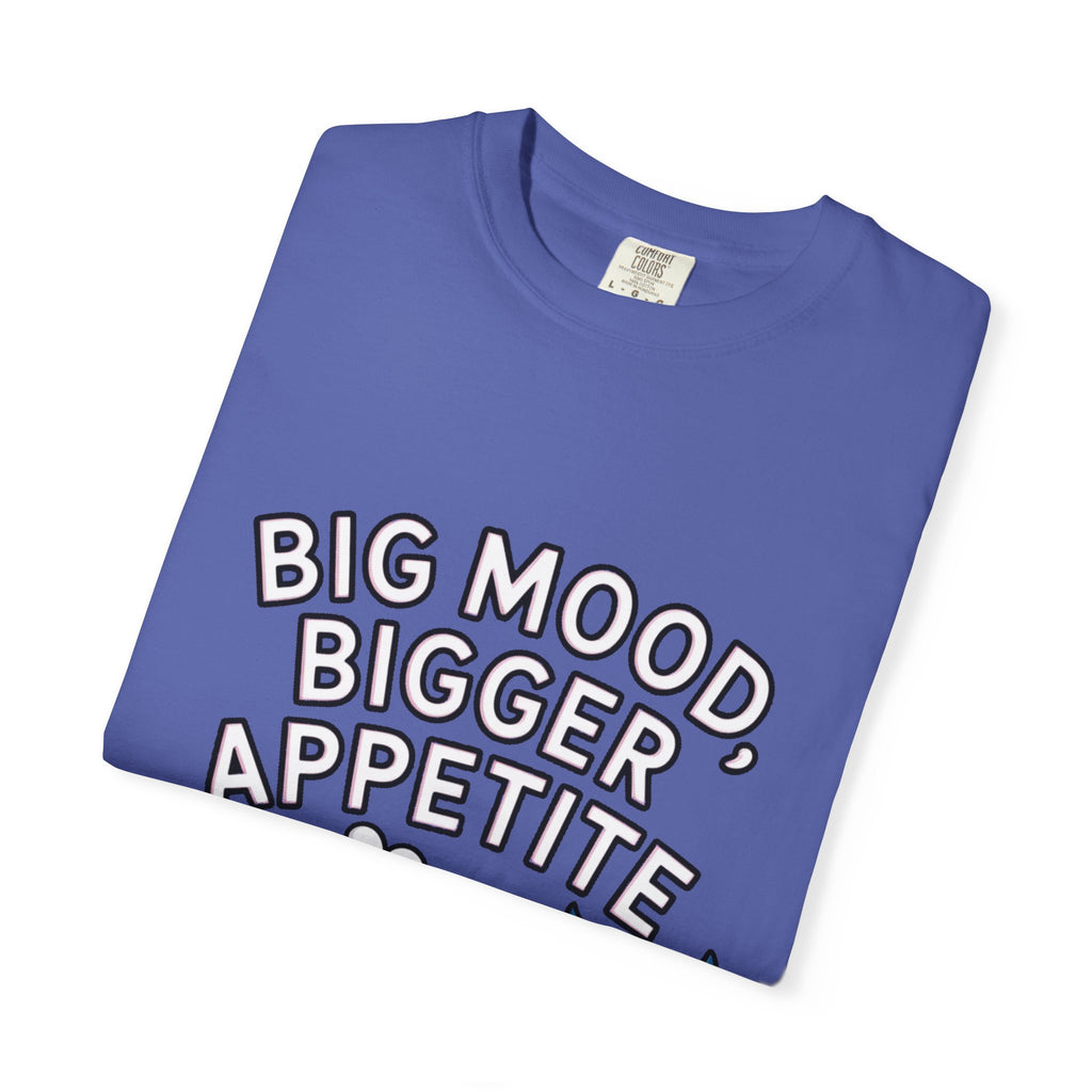 Funny Whale Shirt, Big Mood Bigger Appetite T-Shirt, Cute Snack Lover Tee, Foodie Gift for Whale Lovers
