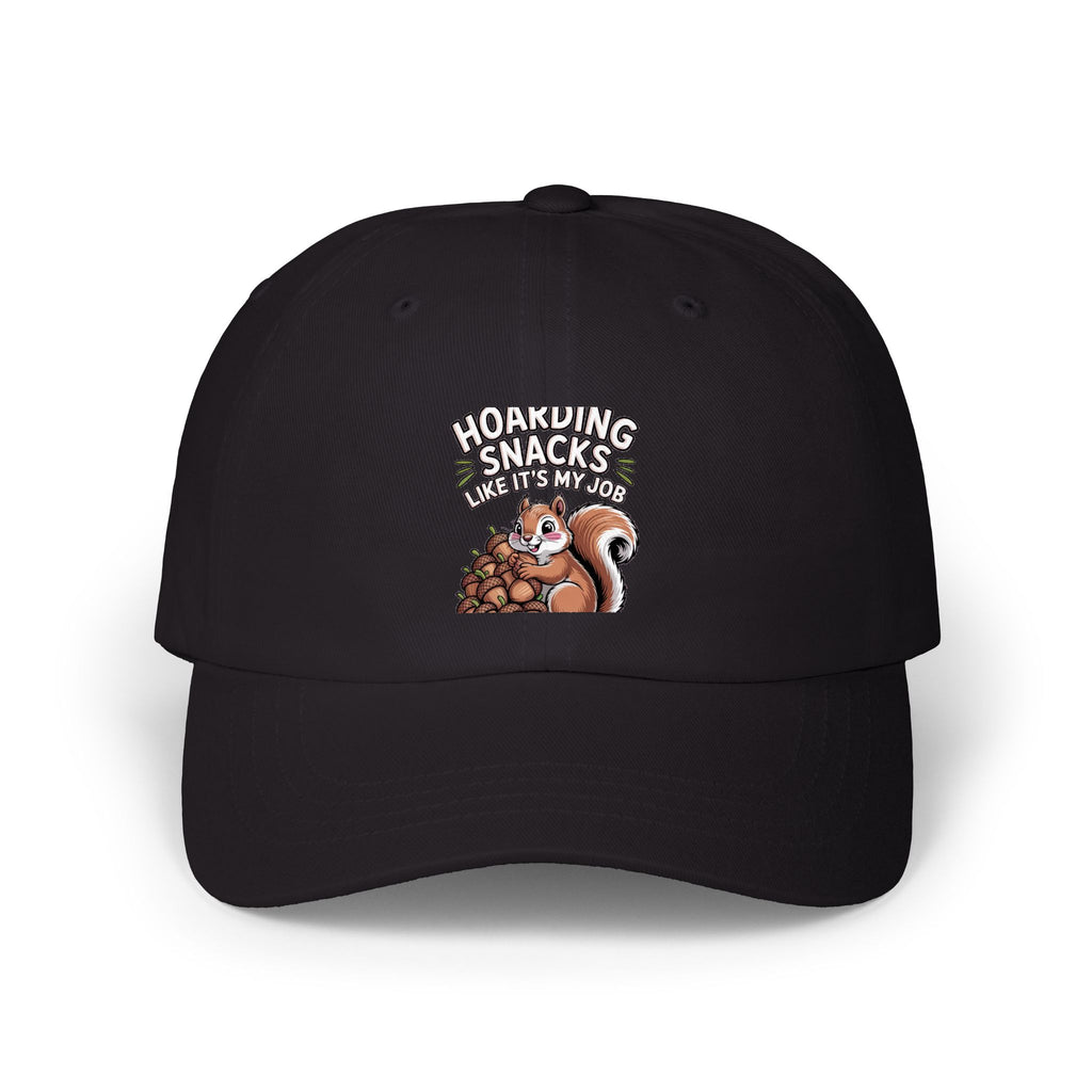 Funny Squirrel Dad Hat, Hoarding Snacks Embroidered Cap, Cute Acorn Squirrel Baseball Cap, Snack Lover Gift