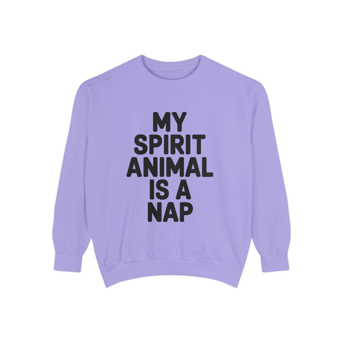 My Spirit Animal Is A Nap Sweatshirt, Funny Nap Lover Crewneck, Lazy Day Embroidered Sweatshirt Gift