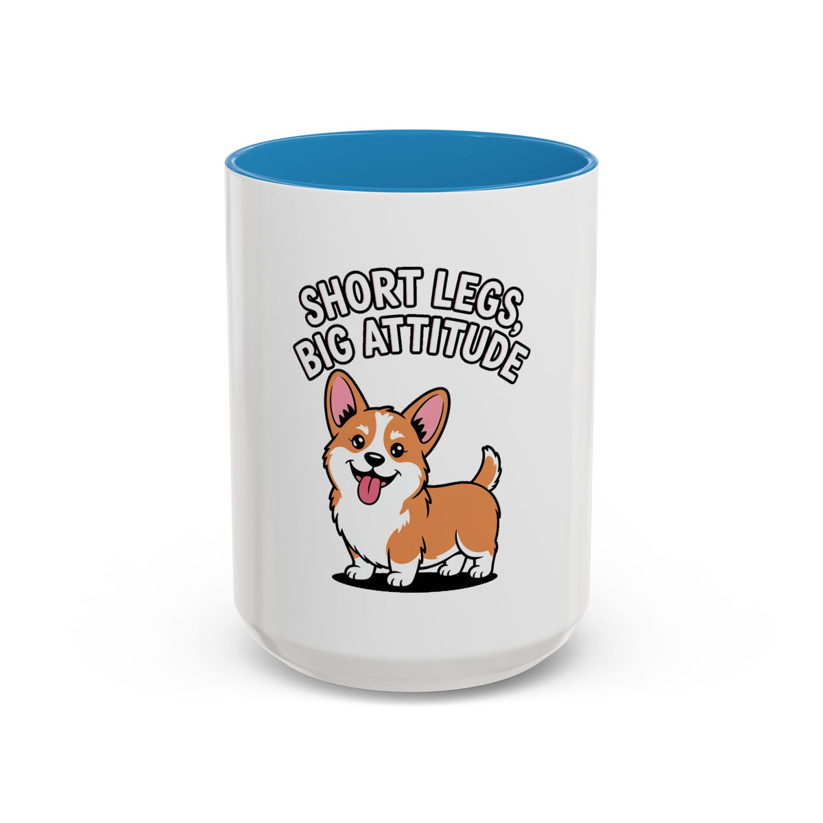 Corgi Mug, Short Legs Big Attitude Coffee Cup, Funny Corgi Lover Gift, Cute Dog Mug for Corgi Mom Dad, Sassy Dog Coffee Cup