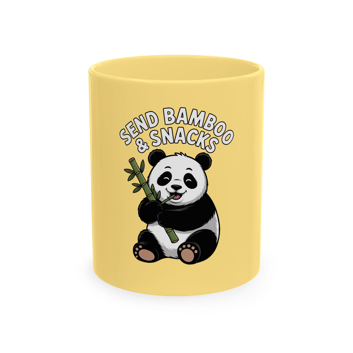 Send Bamboo Panda Mug, Funny Panda Coffee Cup, Cute Bamboo Snacks Mug, Panda Lover Gift, Kawaii Animal Mug for Coffee Tea Lovers