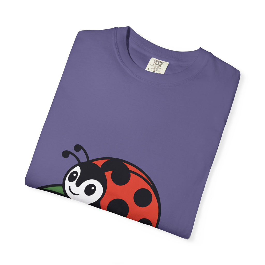 Cute Ladybug T-Shirt, Ladybug On A Leaf Shirt, Garden Bug Lover Gift, Nature Insect Graphic Tee, Kids Ladybug Shirt