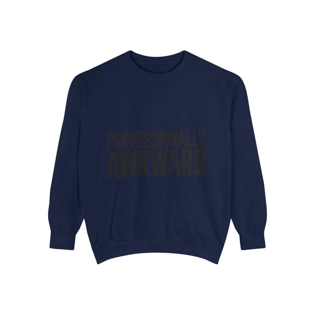 Professionally Awkward Sweatshirt, Funny Embroidered Crewneck, Minimalist Typography Sweatshirt, Sarcastic Coworker Gift