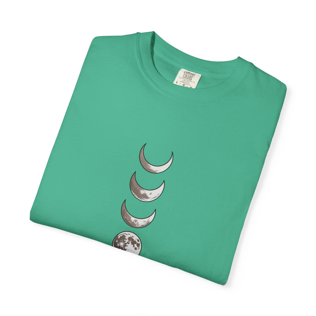 Moon Phases Boho Shirt, Minimalist Line Art Moon T-Shirt, Celestial Boho Tee, Hand Drawn Moon Cycle Shirt Gift