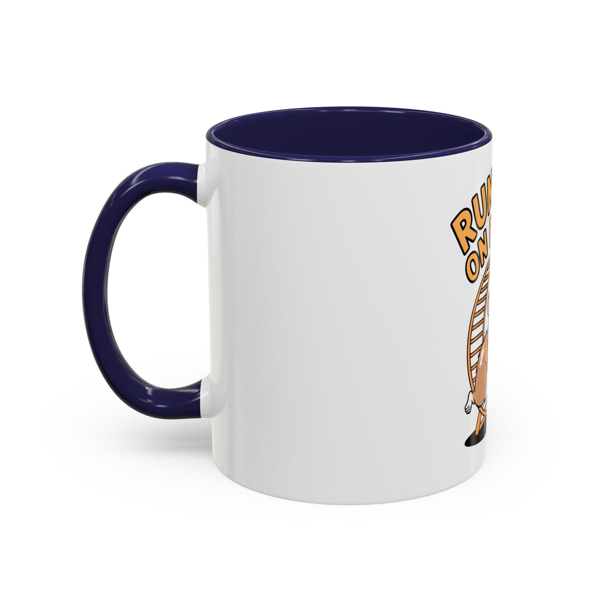 Running On Empty Hamster Mug, Funny Tired Hamster Coffee Cup, Cute Exhausted Wheel Runner Gift, Sarcastic Coffee Mug for Coworker