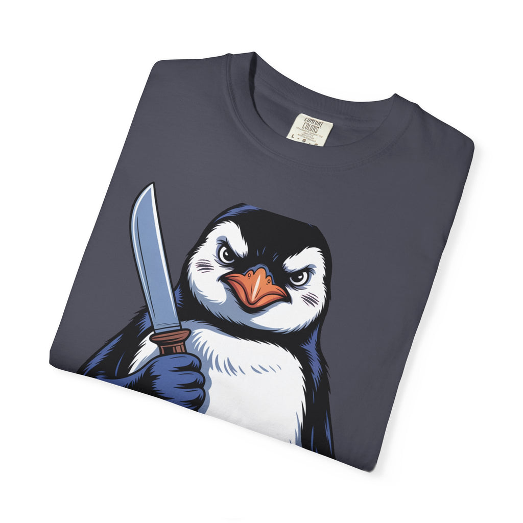 Funny Penguin Shirt, Pacifism Was Never An Option Tee, Dramatic Penguin With Knife T-Shirt, Sarcastic Meme Gift Shirt