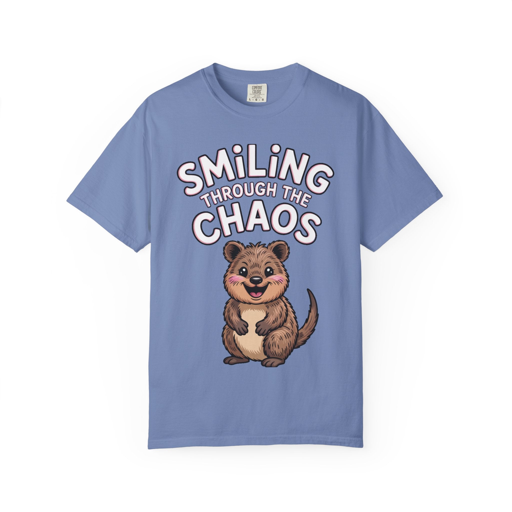 Smiling Through The Chaos Quokka Shirt, Funny Quokka T-Shirt, Cute Smiling Animal Tee, Positive Vibes Shirt, Quokka Lover Gift