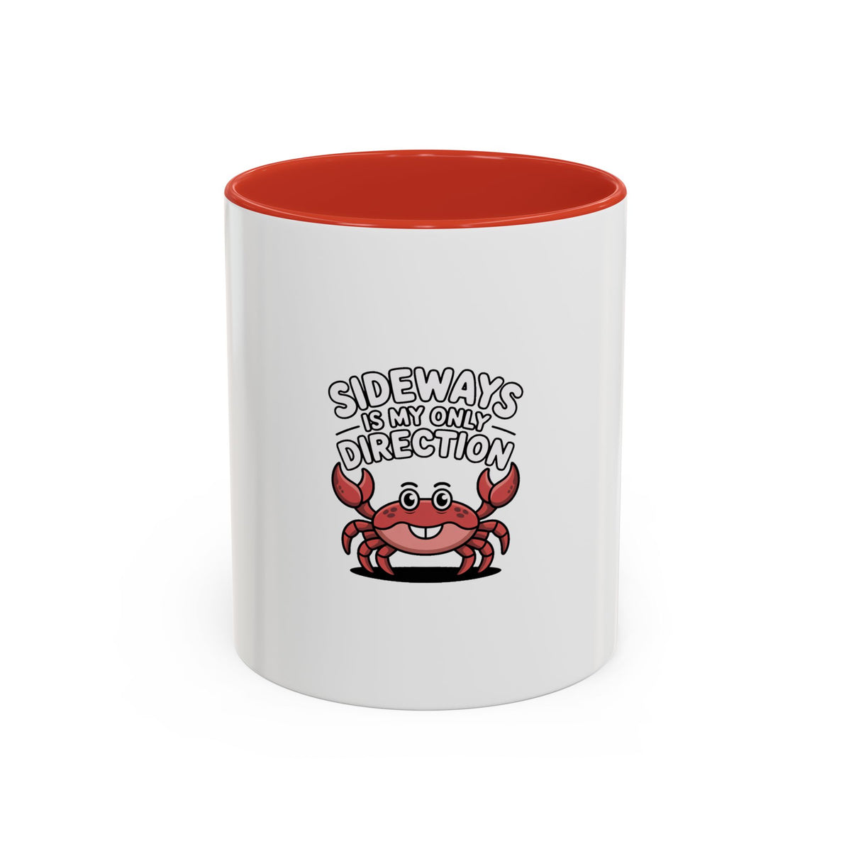 Funny Crab Mug, Sideways Is My Only Direction Coffee Mug, Cute Crab Lover Gift, Beach Ocean Animal Mug for Coffee Tea Lovers