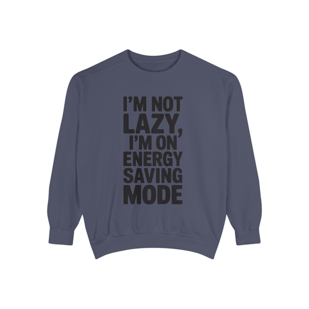 Energy Saving Mode Sweatshirt, Funny Lazy Quote Crewneck, I'm Not Lazy Embroidered Sweatshirt, Sarcastic Gift for Introvert