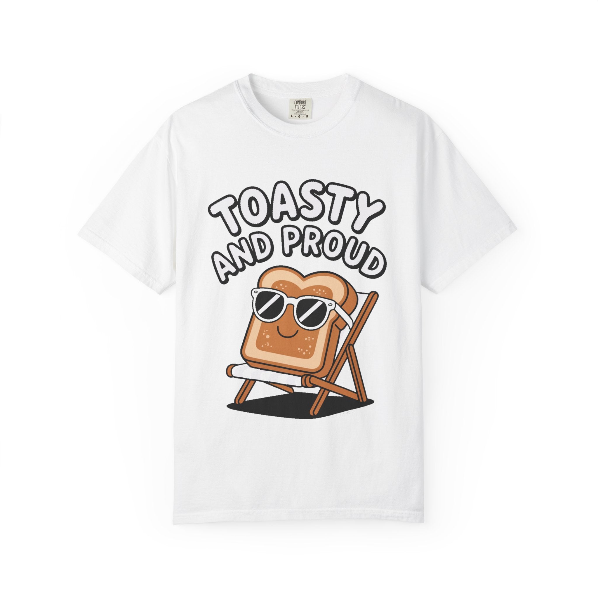 Toasty And Proud Bread Shirt, Funny Toast Sunglasses T-Shirt, Cute Beach Chair Bread Tee, Summer Vacation Gift