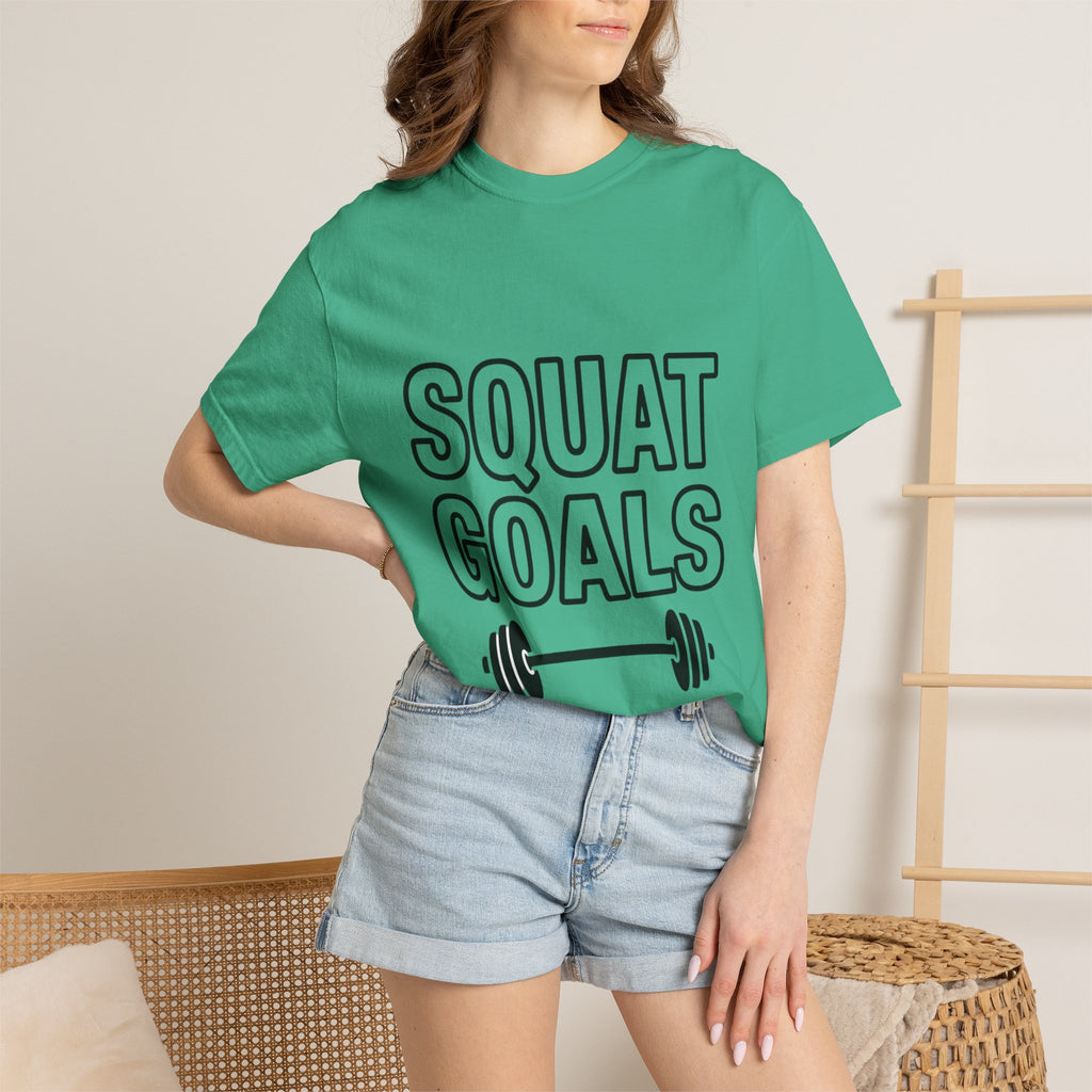 Squat Goals Shirt, Funny Gym T-Shirt, Barbell Workout Tee, Weightlifting Gift, Fitness Motivation Shirt, Squat Day Lover Gift