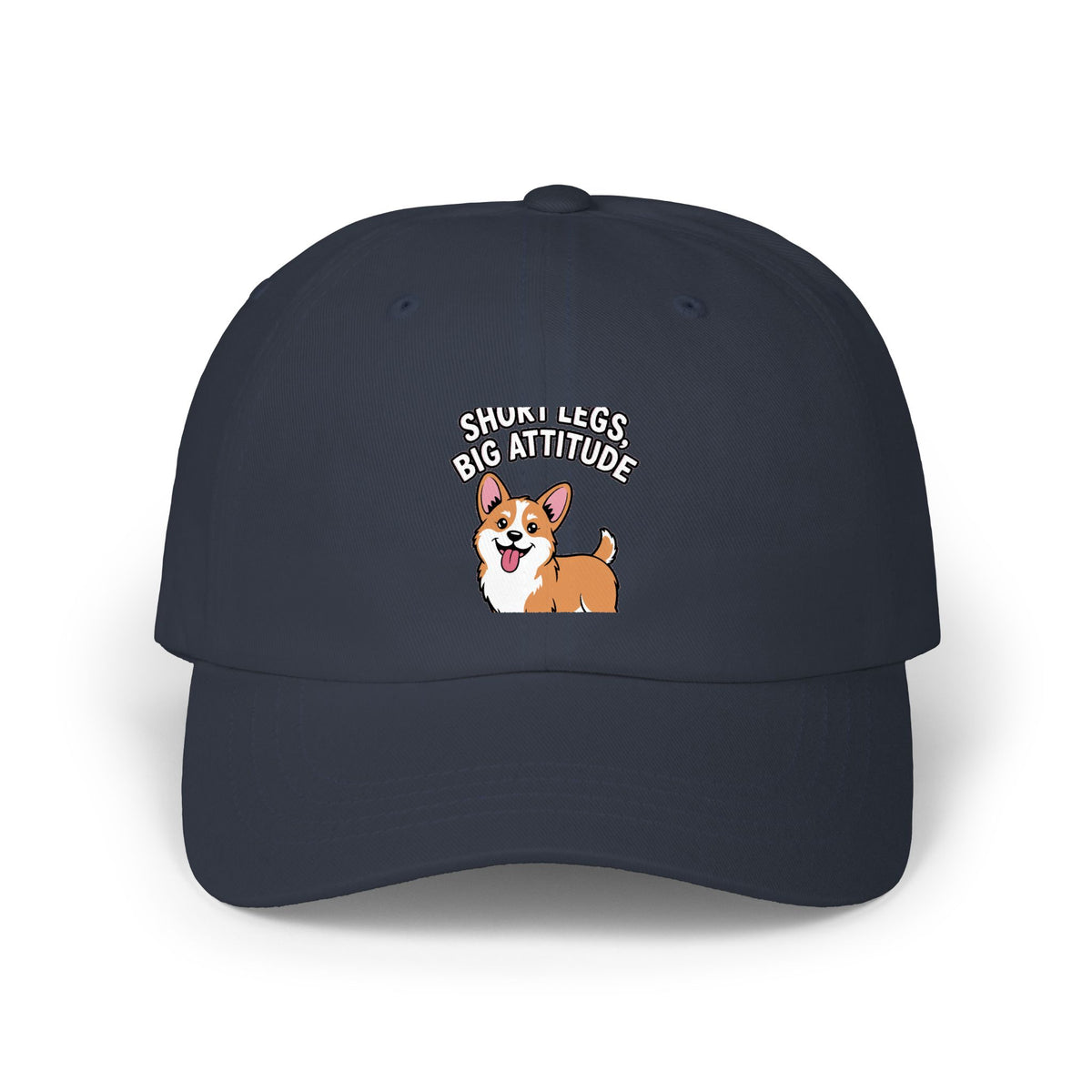 Short Legs Big Attitude Corgi Dad Cap, Funny Corgi Embroidered Hat, Cute Dog Lover Gift, Corgi Owner Cap, Unstructured 6-Panel Hat