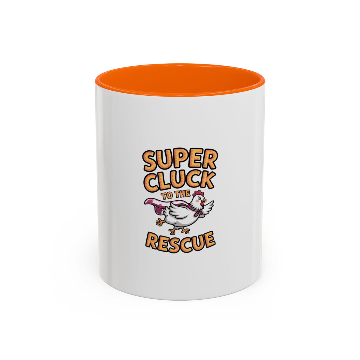 Funny Chicken Superhero Mug, Super Cluck To The Rescue Coffee Mug, Cute Chicken Lover Gift, Farm Animal Mug for Chicken Mom