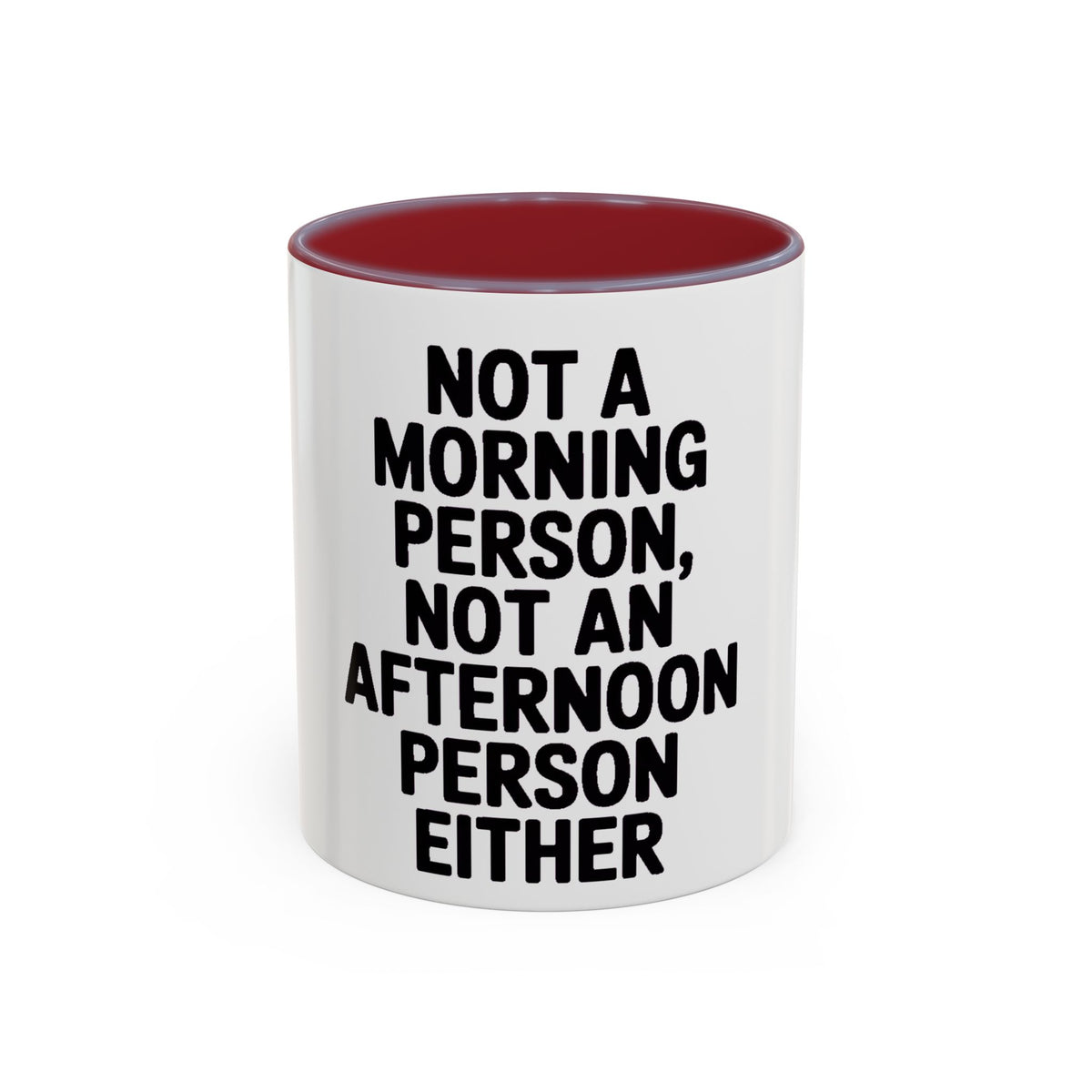 Not A Morning Person Mug, Funny Sarcastic Coffee Mug, Not An Afternoon Person Either, Anti-Morning Gift for Coworker or Friend