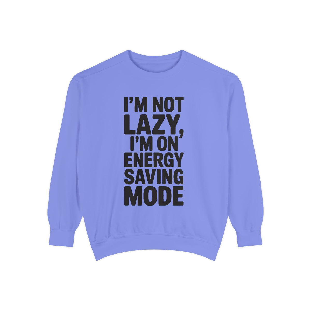 Energy Saving Mode Sweatshirt, Funny Lazy Quote Crewneck, I'm Not Lazy Embroidered Sweatshirt, Sarcastic Gift for Introvert