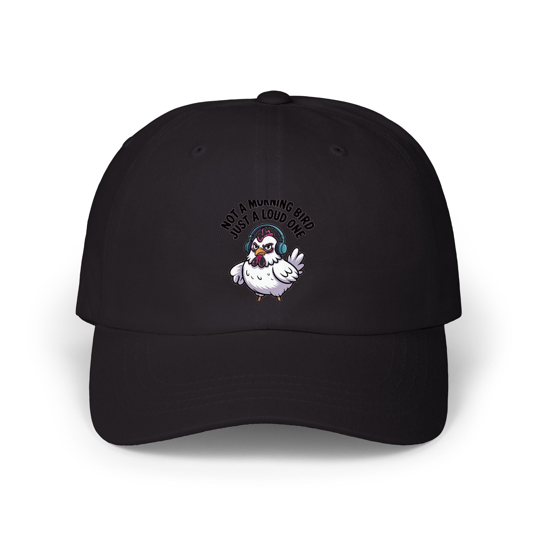 Not A Morning Bird Dad Hat, Funny Chicken Cap, Grumpy Chicken Embroidered Hat, Sarcastic Bird Lover Gift, Not A Morning Person Cap