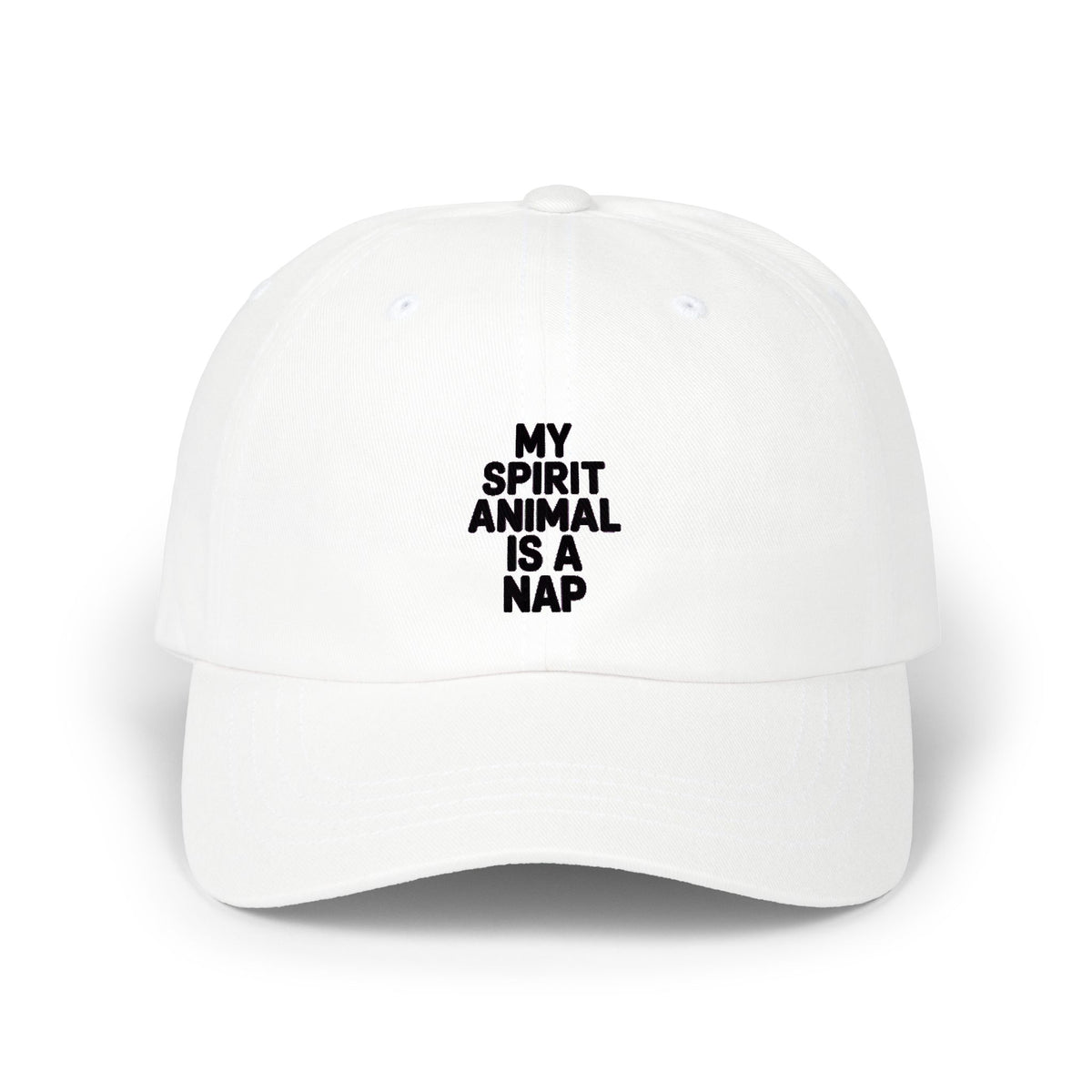 My Spirit Animal Is A Nap Dad Hat, Funny Embroidered Cap, Nap Lover Gift, Lazy Day Baseball Cap, Sarcastic Quote Unstructured Hat