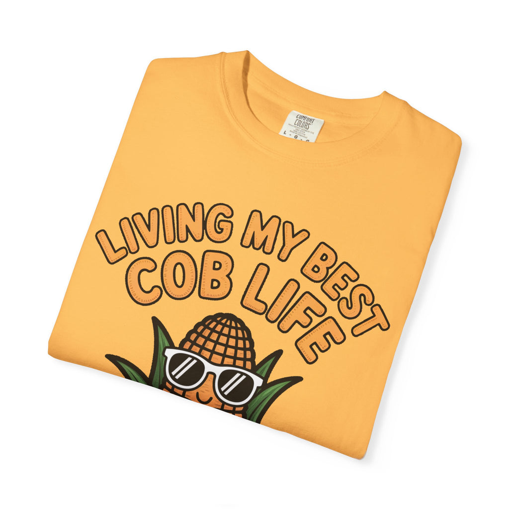 Funny Corn Shirt, Living My Best Cob Life T-Shirt, Cute Corn Sunglasses Tee, Vegetable Lover Gift, Funny Food Shirt