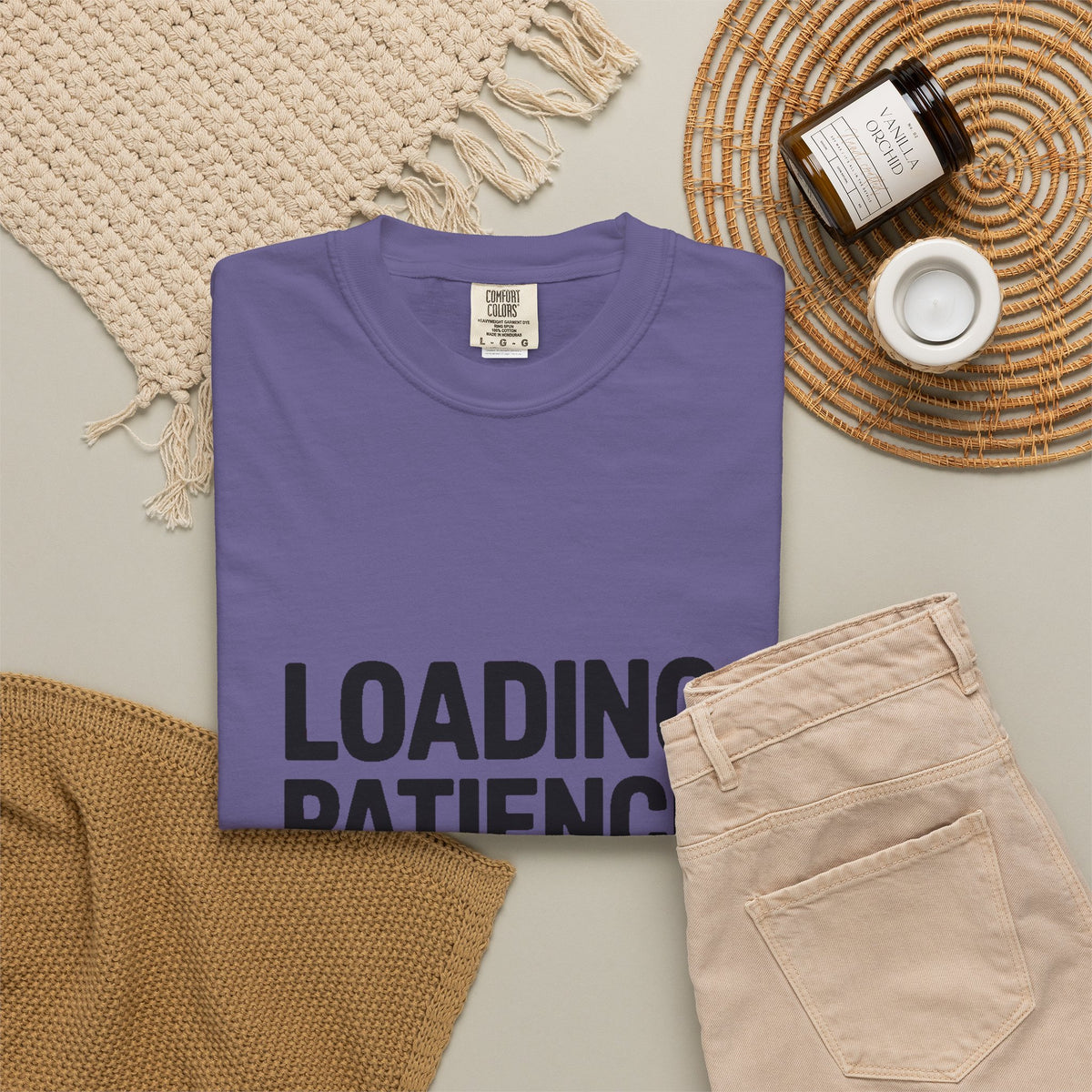 Loading Patience Please Wait T-Shirt, Funny Sarcastic Quote Tee, Minimalist Typography Shirt, Gift for Introvert
