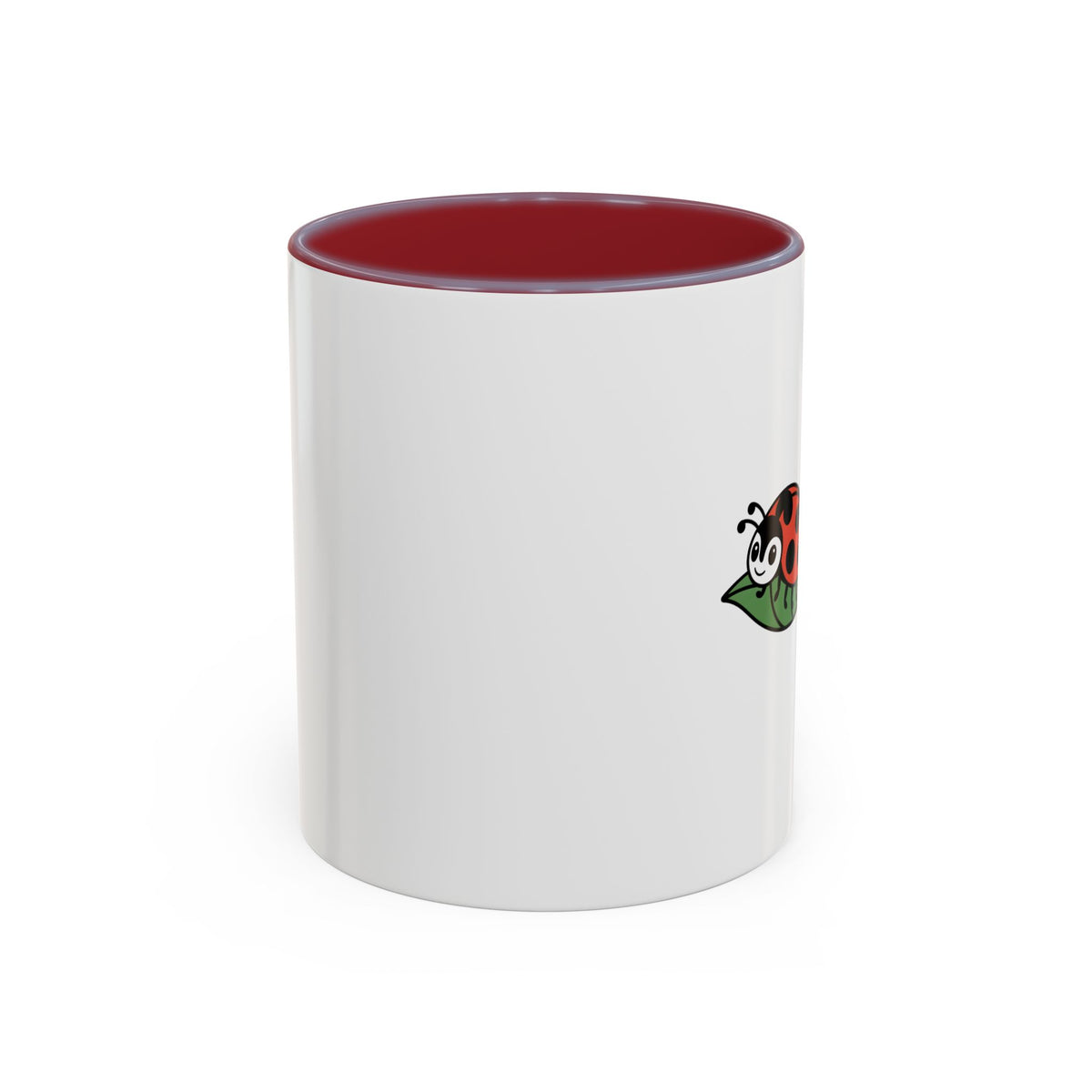Ladybug On A Leaf Mug, Cute Ladybug Ceramic Mug, Nature Lover Gift, Cottagecore Coffee Cup, Insect Lover Gift Mug