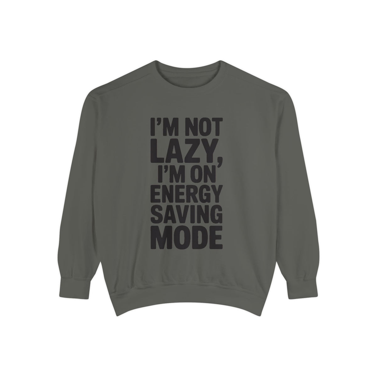 Energy Saving Mode Sweatshirt, Funny Lazy Quote Crewneck, I'm Not Lazy Embroidered Sweatshirt, Sarcastic Gift for Introvert