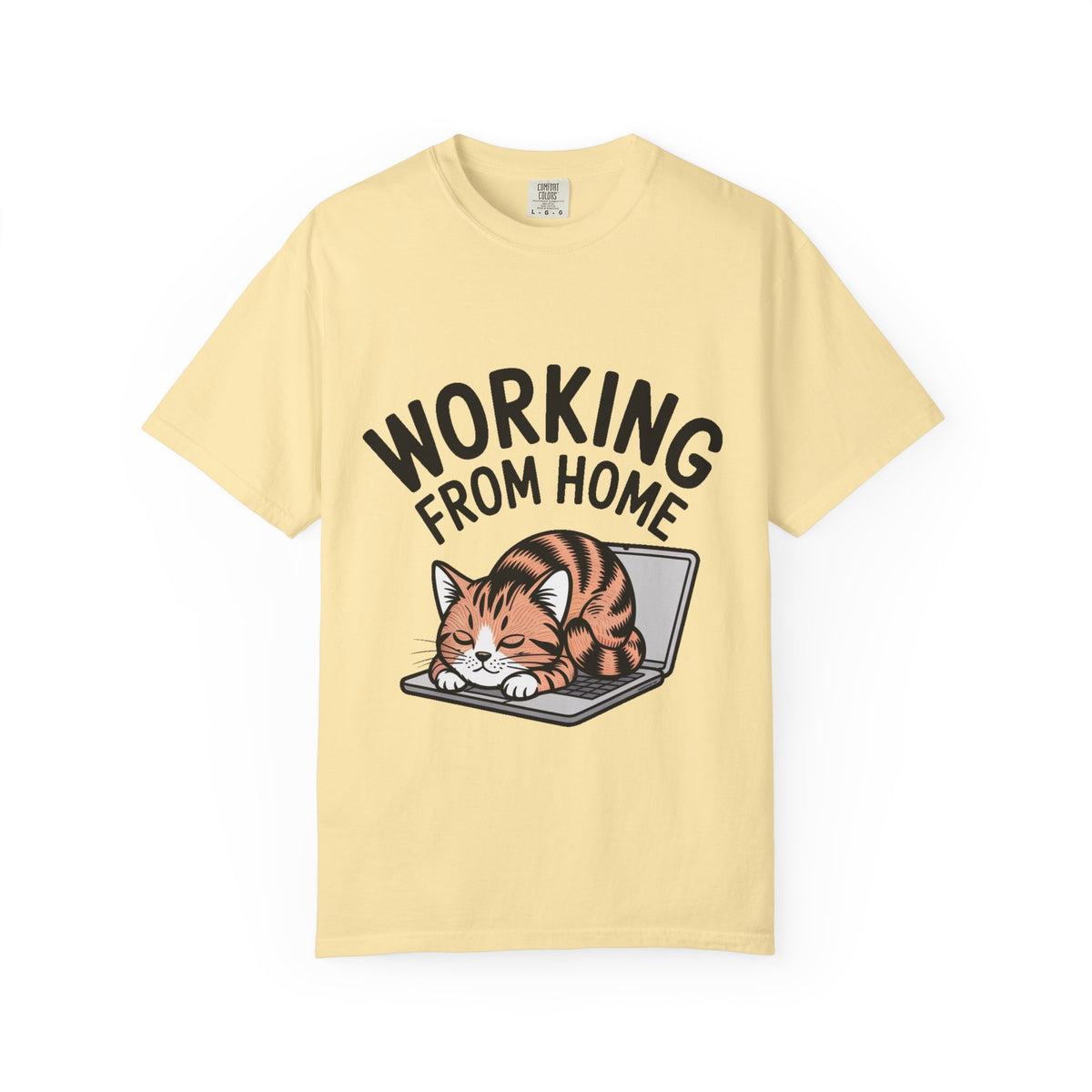 Working From Home Cat Shirt, Funny Cat Lover T-Shirt, Cute Cat Keyboard Tee, Remote Work Gift, WFH Cat Lover Graphic Shirt