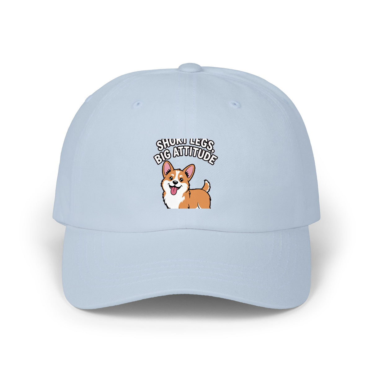 Short Legs Big Attitude Corgi Dad Cap, Funny Corgi Embroidered Hat, Cute Dog Lover Gift, Corgi Owner Cap, Unstructured 6-Panel Hat