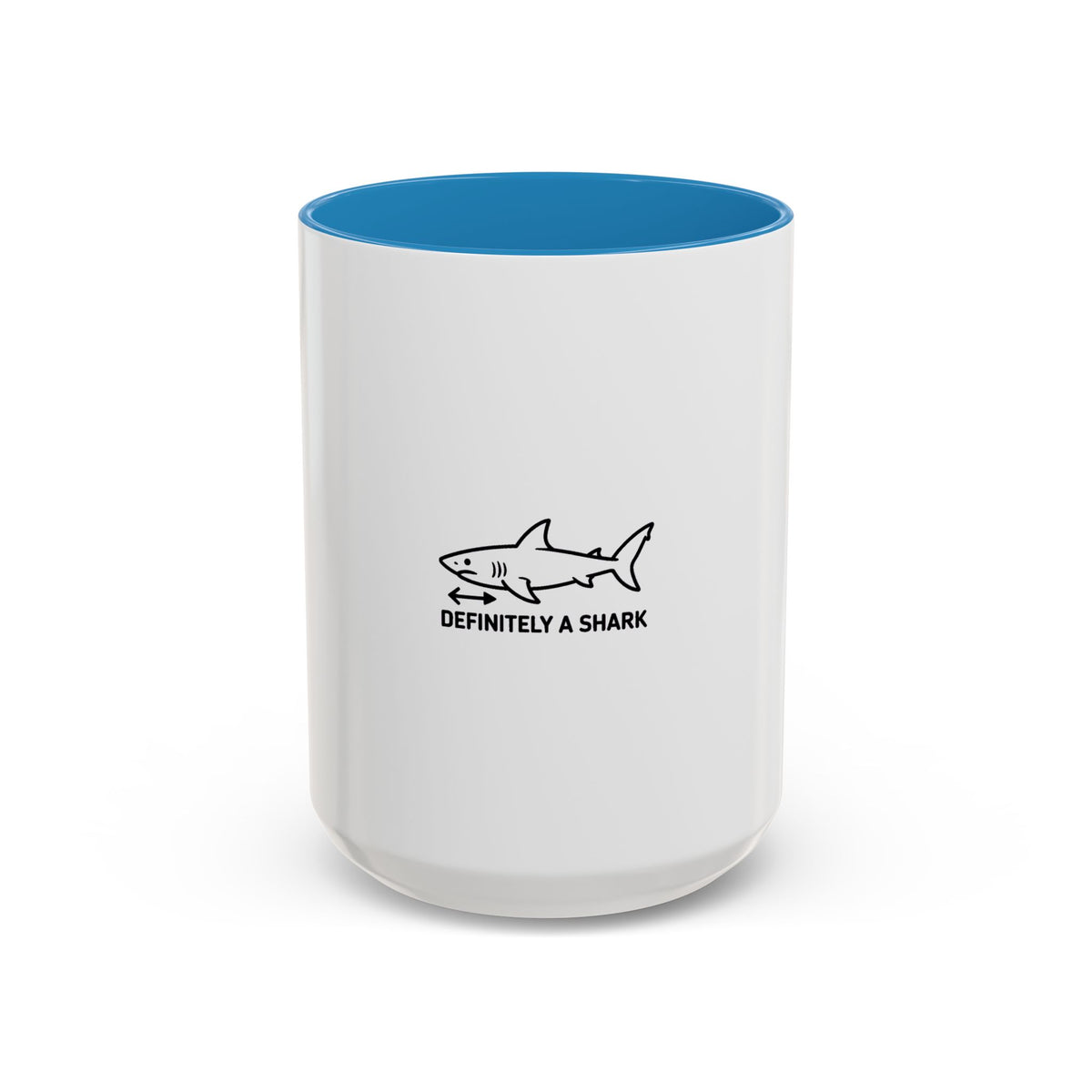 Funny Shark Diagram Mug, Definitely A Shark Meme Coffee Cup, Deadpan Science Diagram Gift, Sarcastic Textbook Mug