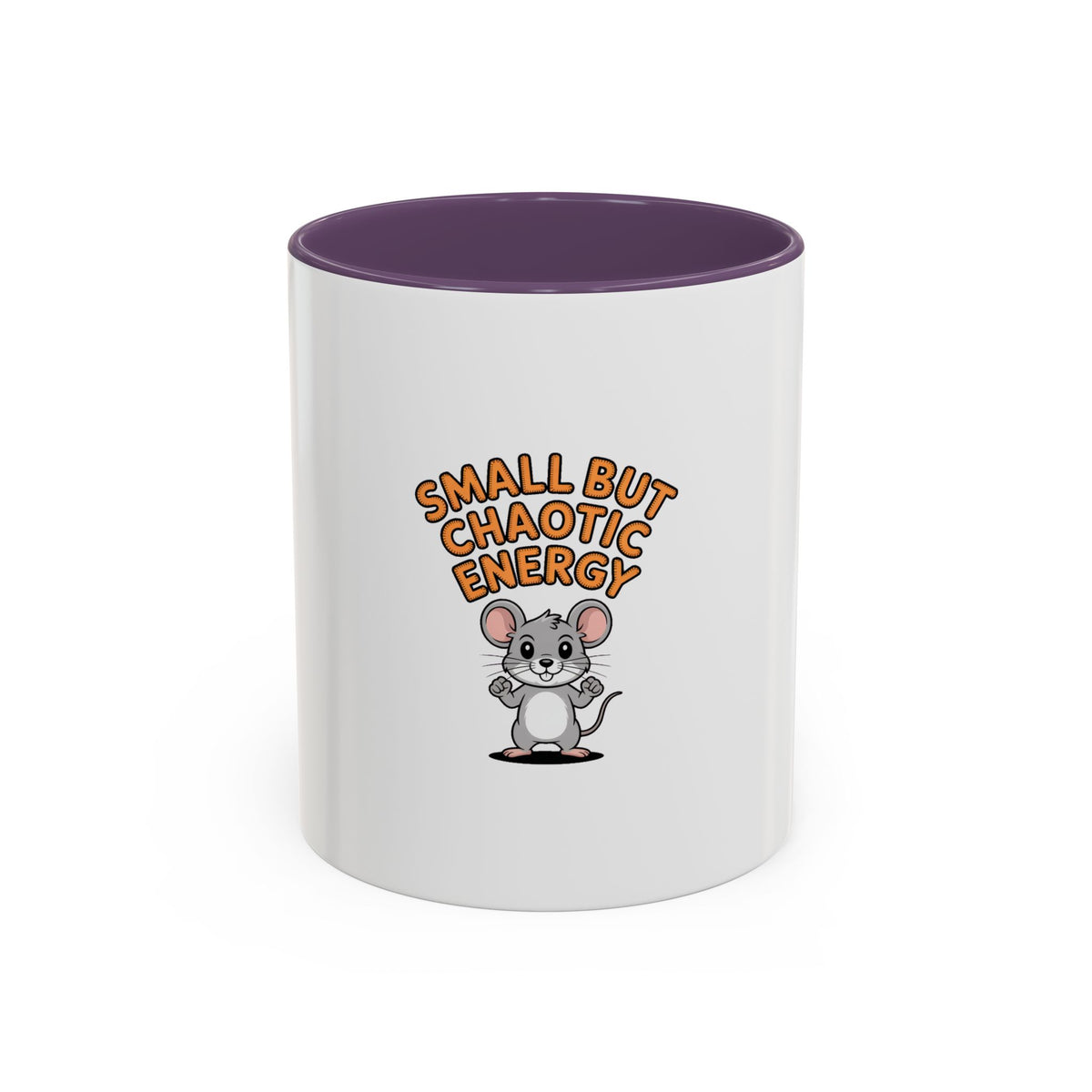 Small But Chaotic Energy Mug, Funny Mouse Coffee Mug, Cute Cartoon Mouse Gift, Sarcastic Mug for Coffee Lover, Chaotic Energy Cup