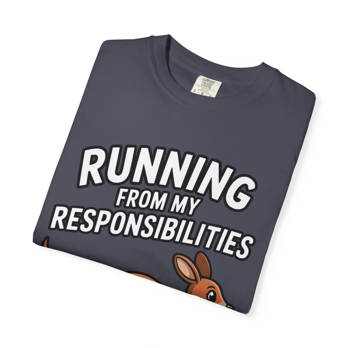 Funny Kangaroo Shirt, Running From My Responsibilities T-Shirt, Sarcastic Adulting Tee, Funny Gift for Procrastinators