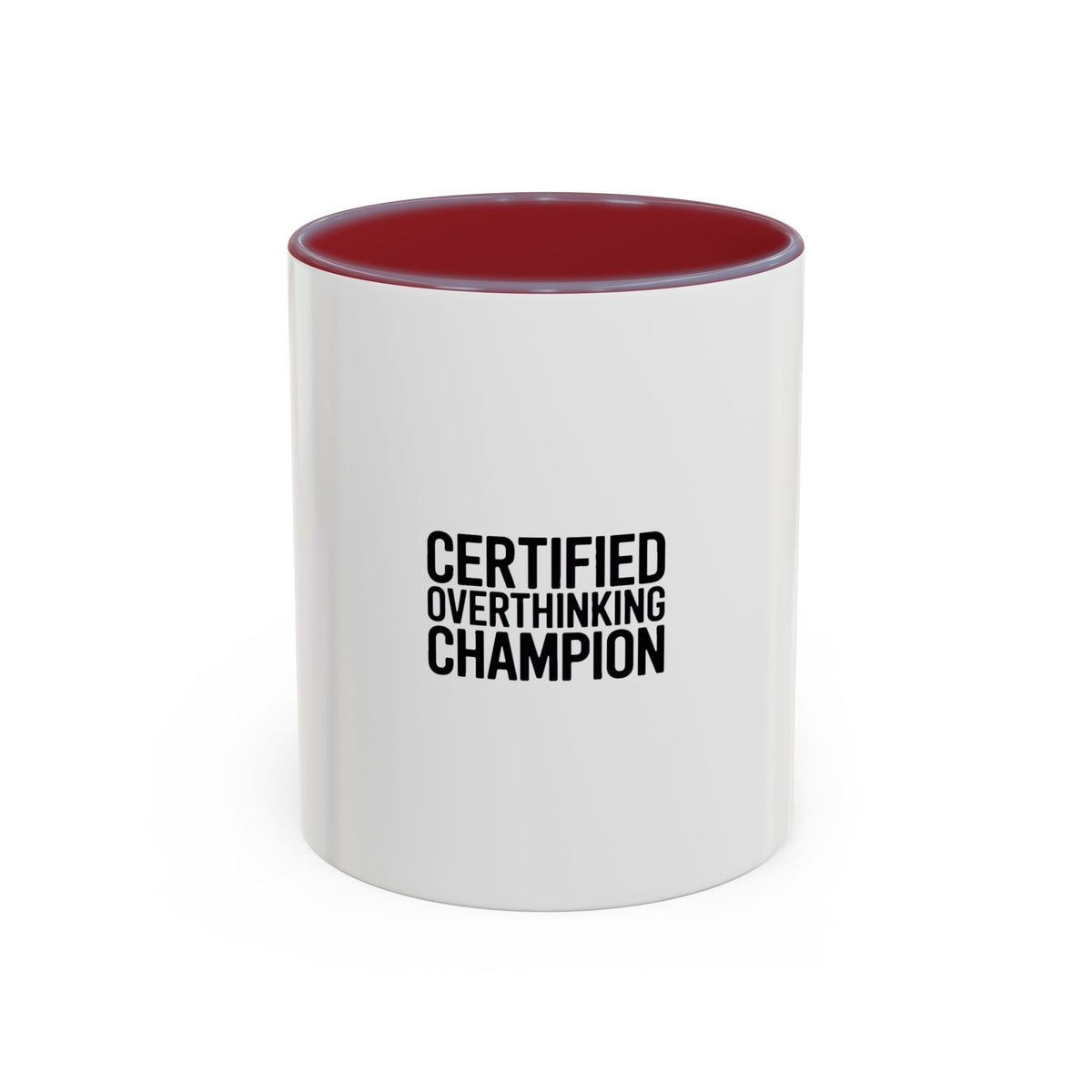 Certified Overthinking Champion Mug, Funny Sarcastic Coffee Mug, Anxiety Humor Gift, Overthinker Ceramic Cup, Funny Office Mug
