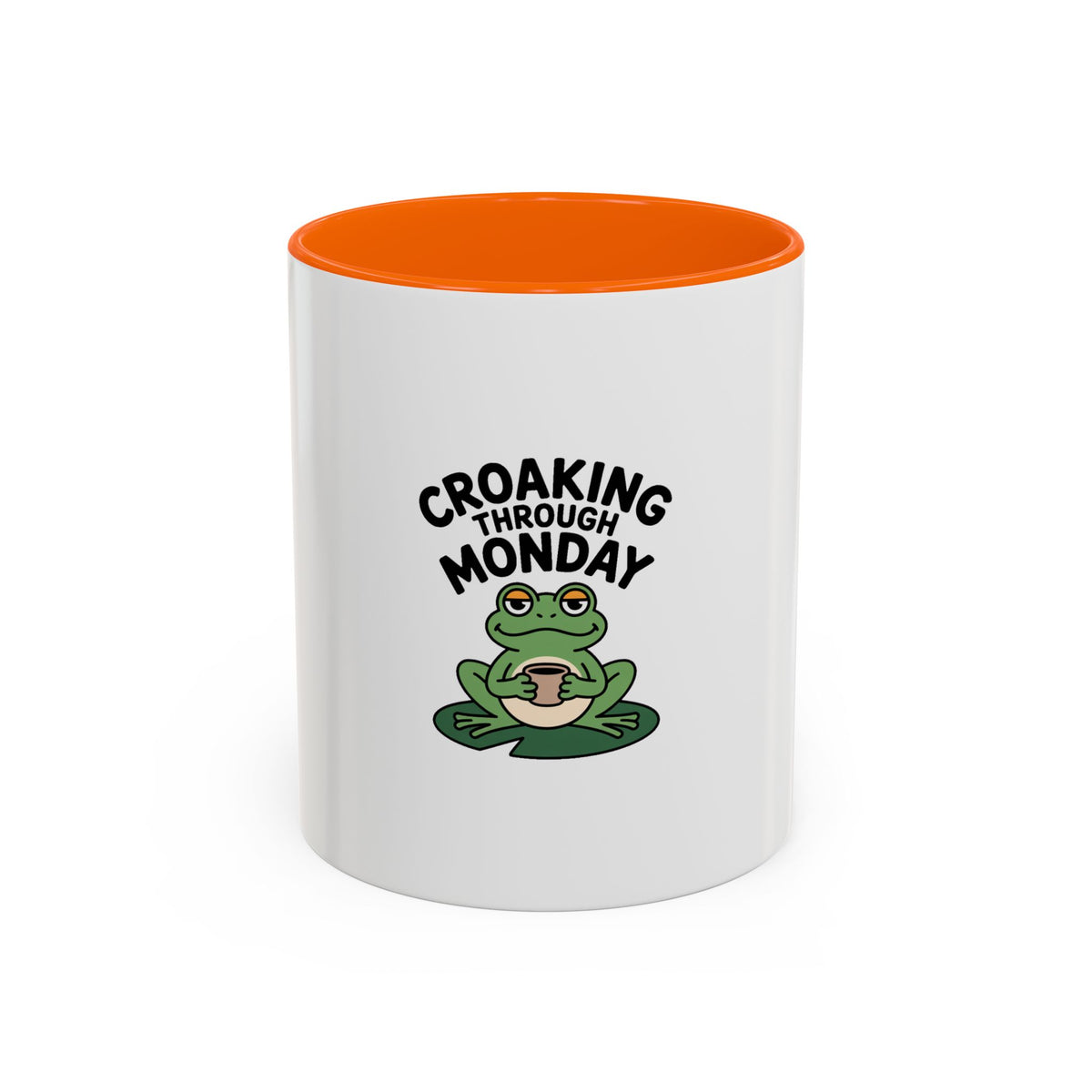 Croaking Through Monday Mug, Funny Frog Coffee Mug, Cute Tired Frog Cup, Monday Mood Mug, Frog Lover Gift, Coworker Gift Mug