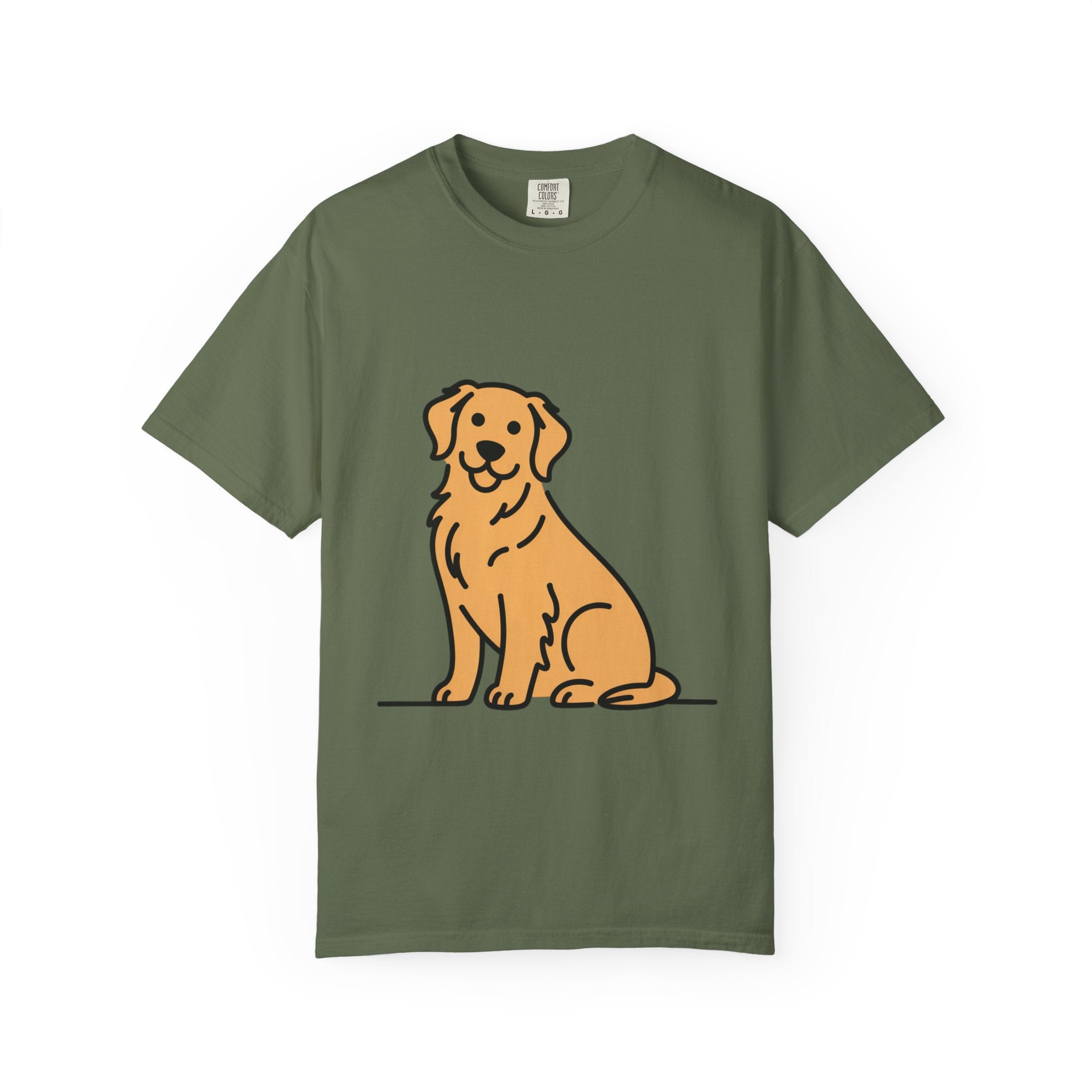 Golden Retriever Shirt, Minimalist Dog Silhouette T-Shirt, Cute Line Art Dog Lover Gift, Retriever Mom Dad Tee