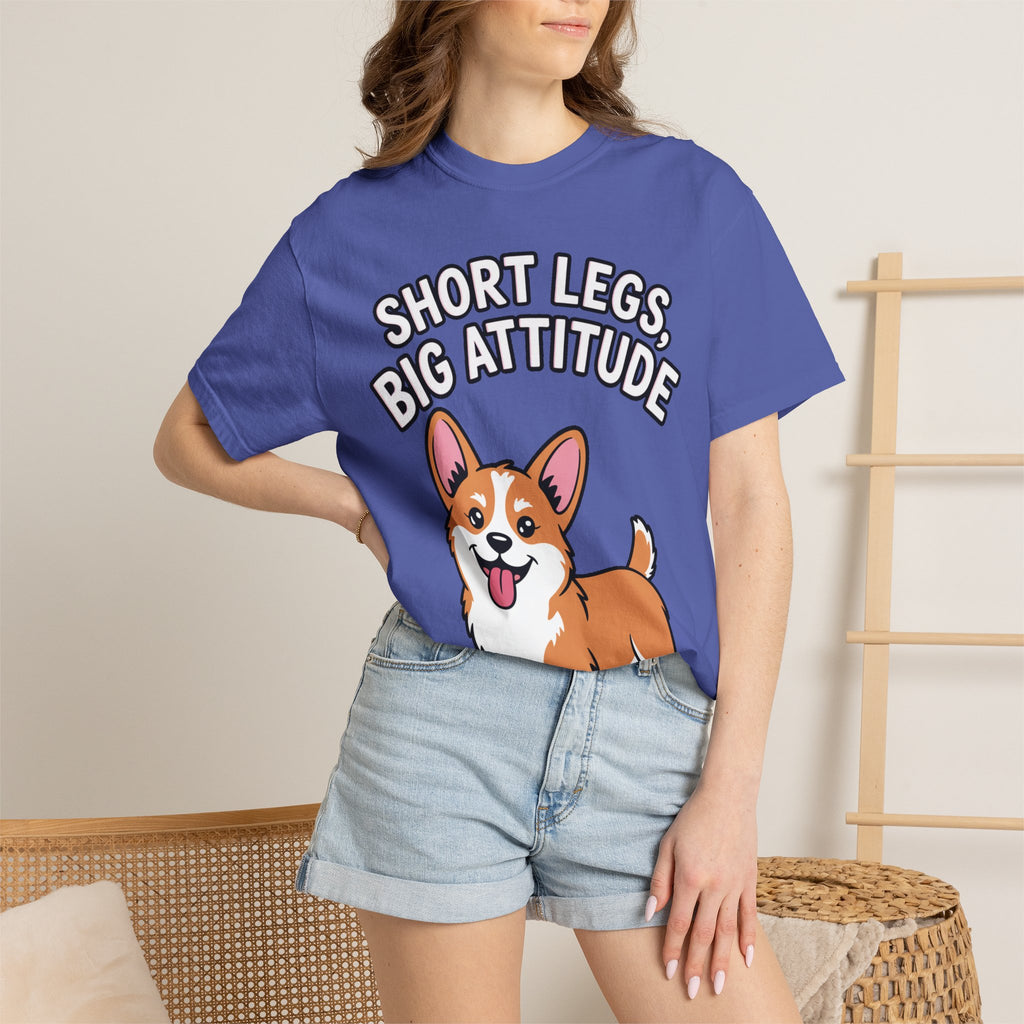 Short Legs Big Attitude Corgi Shirt, Funny Corgi T-Shirt, Cute Dog Lover Gift, Corgi Mom Dad Tee, Sassy Dog Graphic Shirt