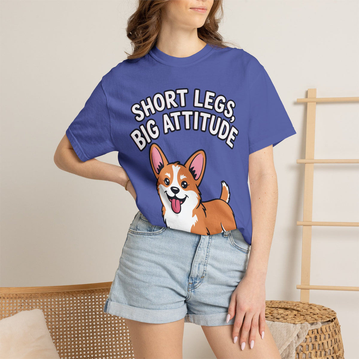Short Legs Big Attitude Corgi Shirt, Funny Corgi T-Shirt, Cute Dog Lover Gift, Corgi Mom Dad Tee, Sassy Dog Graphic Shirt