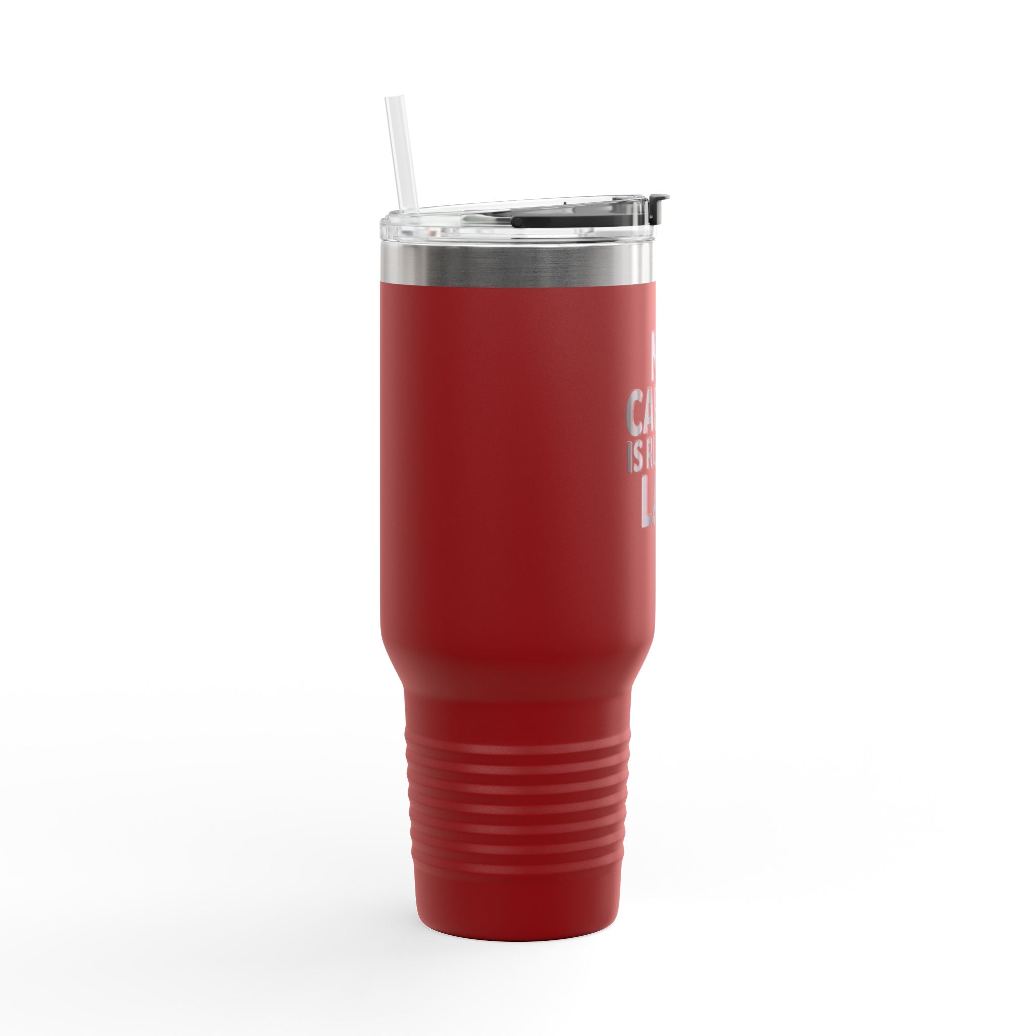 My Cardio Is Running Late Tumbler, Funny Gym Quote 40oz Mug, Sarcastic Fitness Travel Cup, Workout Humor Gift for Her Him