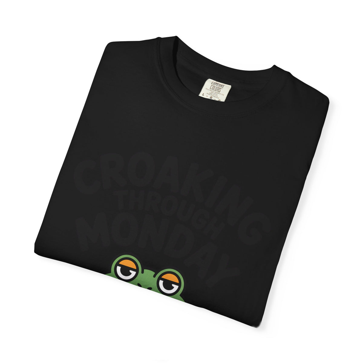 Croaking Through Monday Shirt, Funny Frog Coffee T-Shirt, Cute Frog Lover Gift, Monday Mood Tee, Sarcastic Frog Shirt