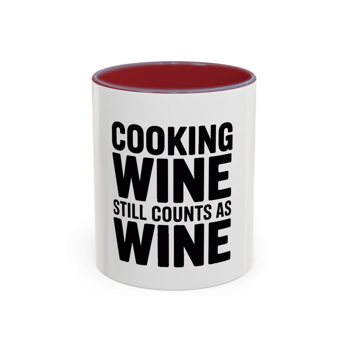Cooking Wine Still Counts Mug, Funny Wine Lover Gift, Sarcastic Kitchen Mug, Bold Typography Coffee Cup, Gift for Wine Mom