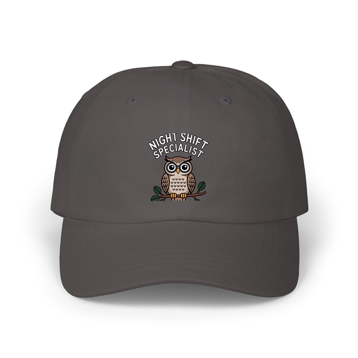 Night Shift Owl Dad Cap, Funny Night Shift Specialist Hat, Cute Owl Embroidered Patch Style Cap, Gift for Nurse Night Owl Worker